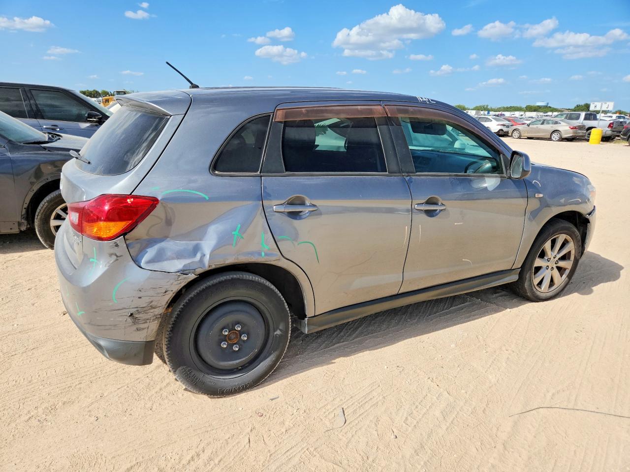 2015 Mitsubishi Outlander Sport Es Gray vin: 4A4AP3AU4FE049838