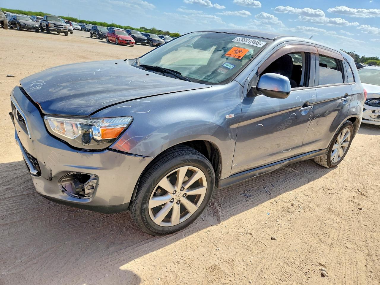 2015 Mitsubishi Outlander Sport Es Gray vin: 4A4AP3AU4FE049838