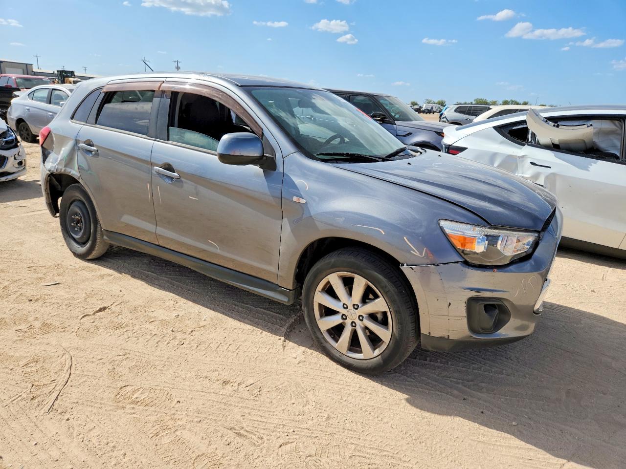 2015 Mitsubishi Outlander Sport Es Gray vin: 4A4AP3AU4FE049838