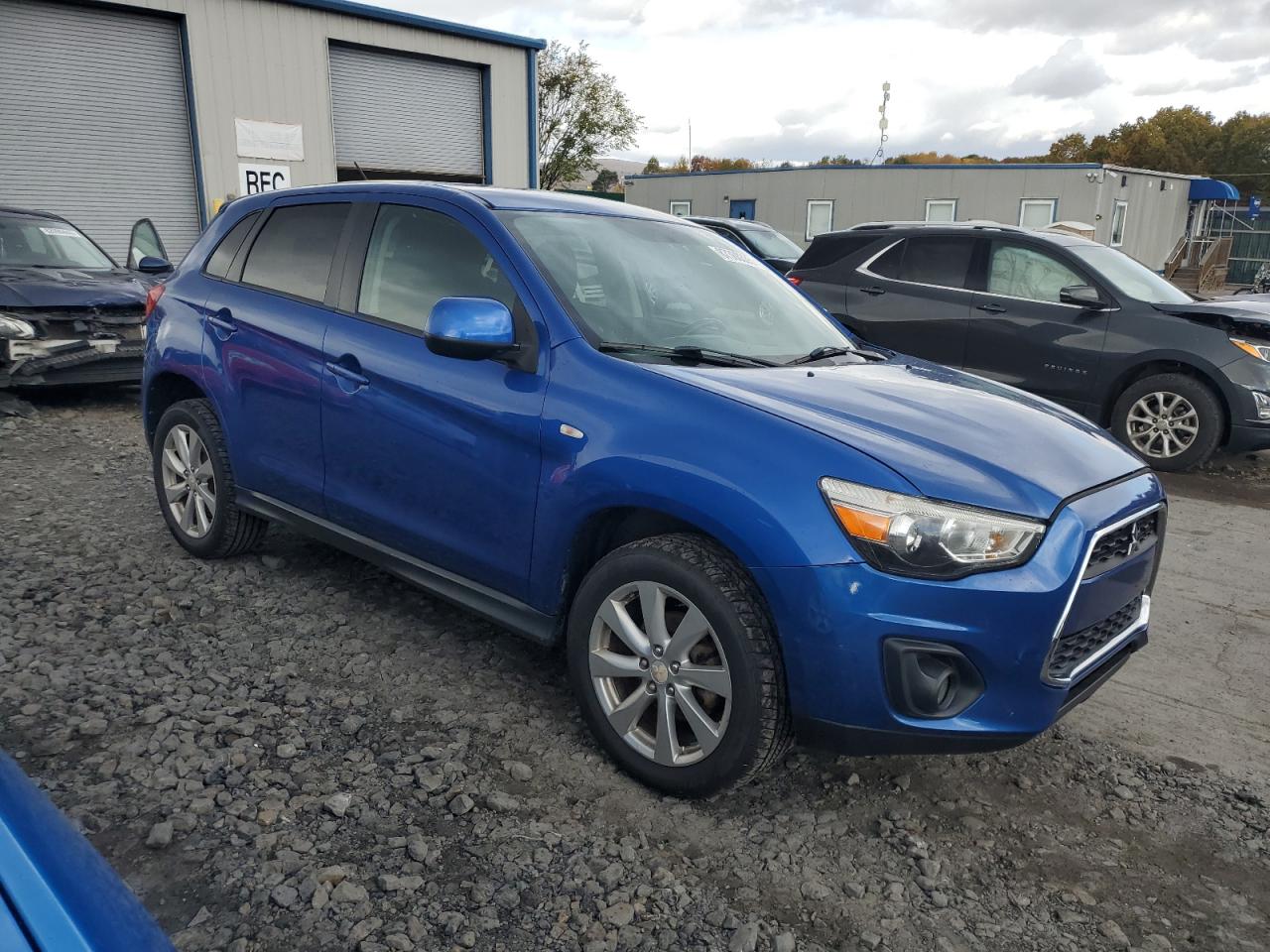 2015 Mitsubishi Outlander Sport Es Синий vin: 4A4AP3AU4FE053971