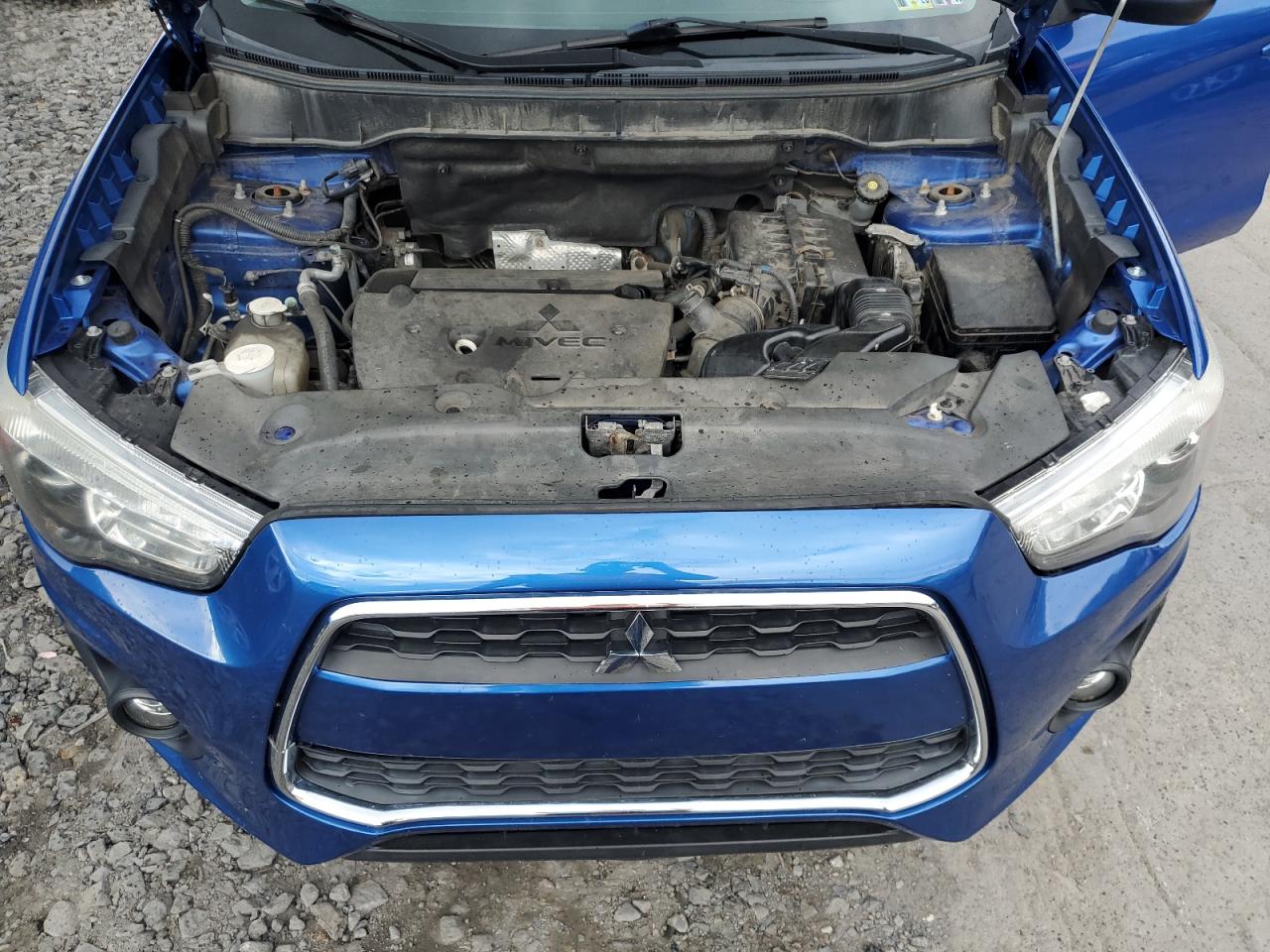 2015 Mitsubishi Outlander Sport Es Синий vin: 4A4AP3AU4FE053971