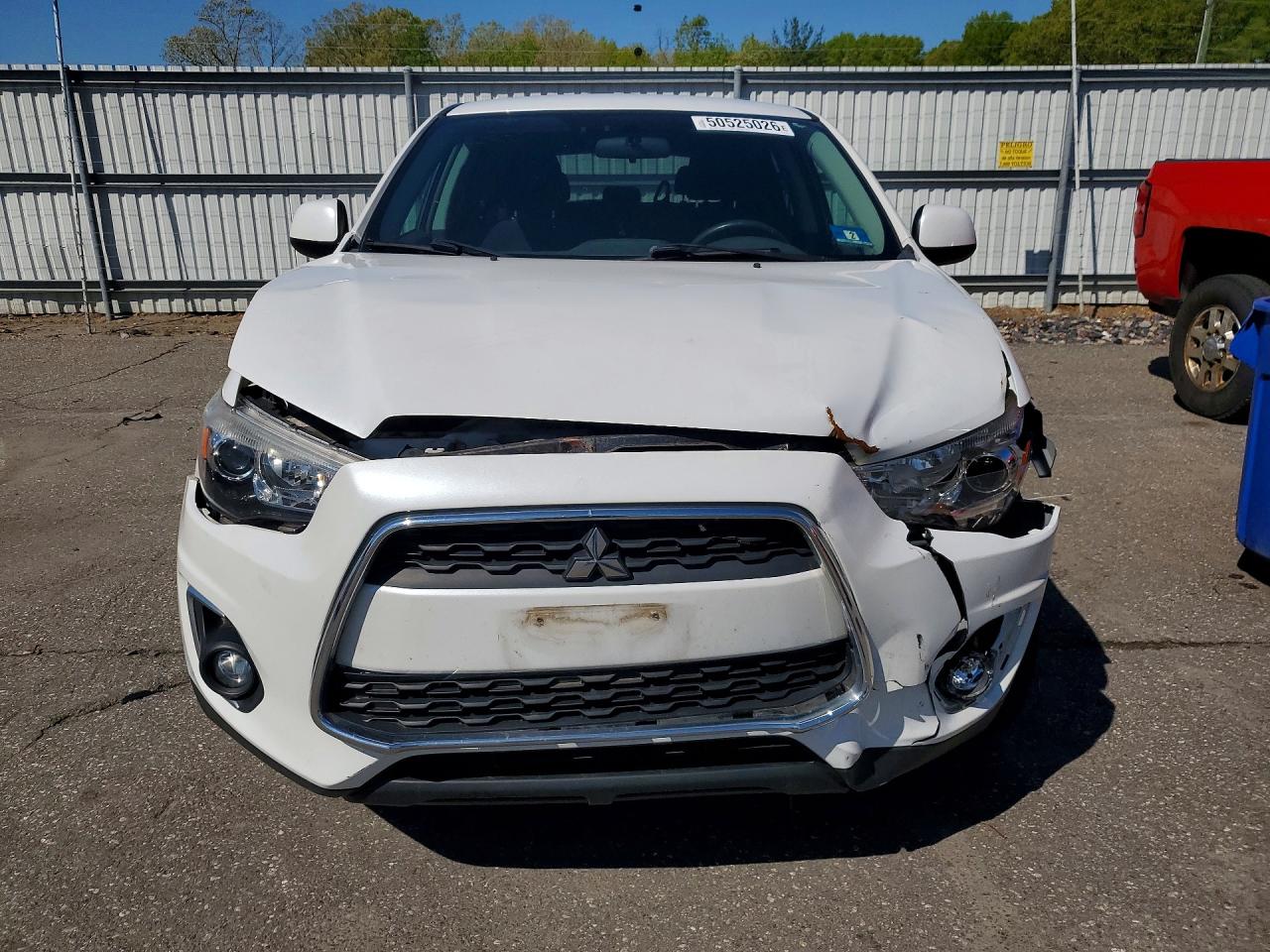 2015 Mitsubishi Outlander Sport Es White vin: 4A4AP3AU4FE055655