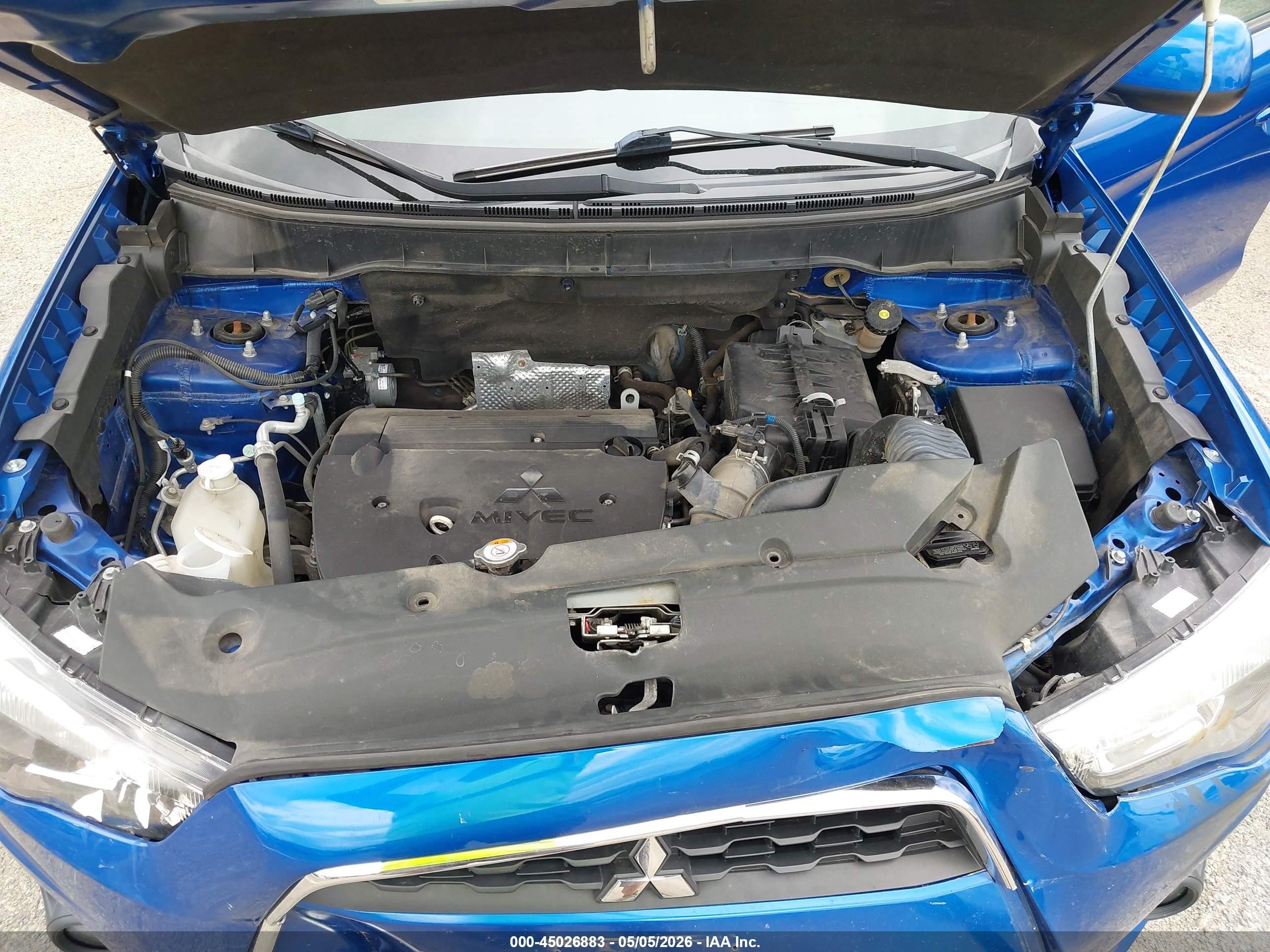 2015 Mitsubishi Outlander Sport Es Синий vin: 4A4AP3AU4FE061150