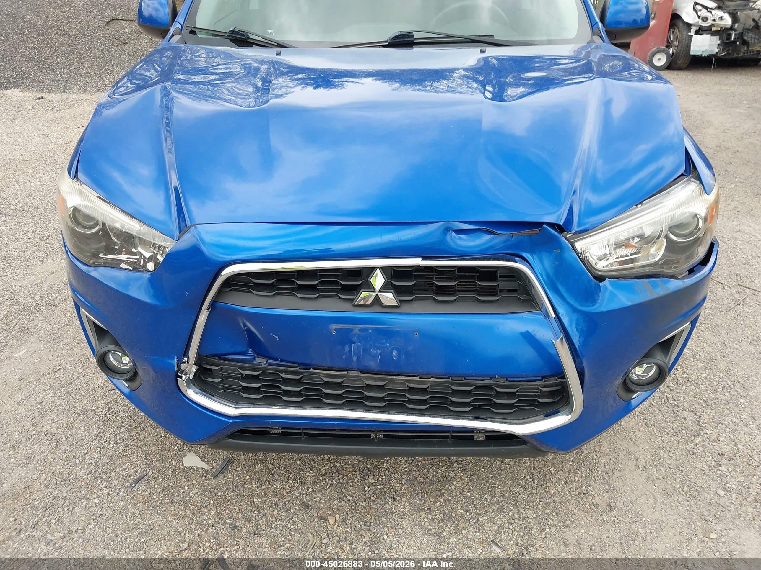 2015 Mitsubishi Outlander Sport Es Синий vin: 4A4AP3AU4FE061150