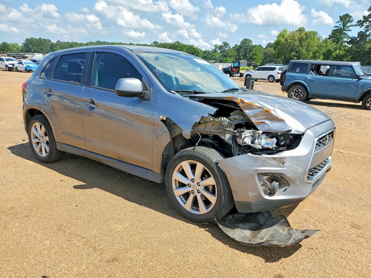 2014 Mitsubishi Outlander Sport Es Gray vin: 4A4AP3AU5EE007242