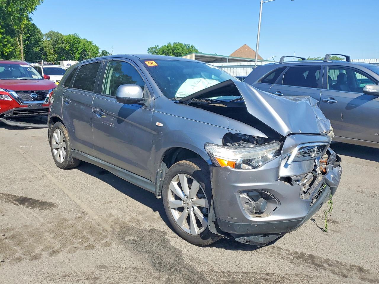 2014 Mitsubishi Outlander Sport Es Серый vin: 4A4AP3AU5EE018936