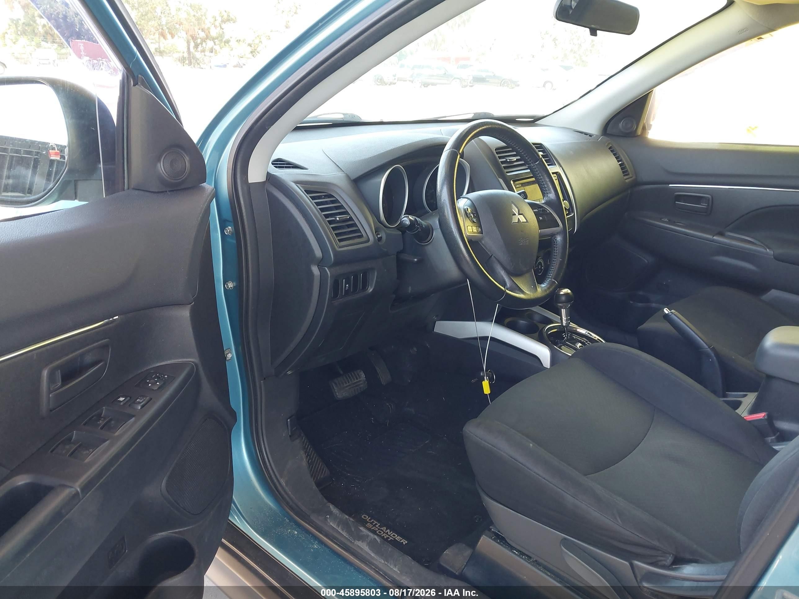 2014 Mitsubishi Outlander Sport Es Blue vin: 4A4AP3AU5EE024106