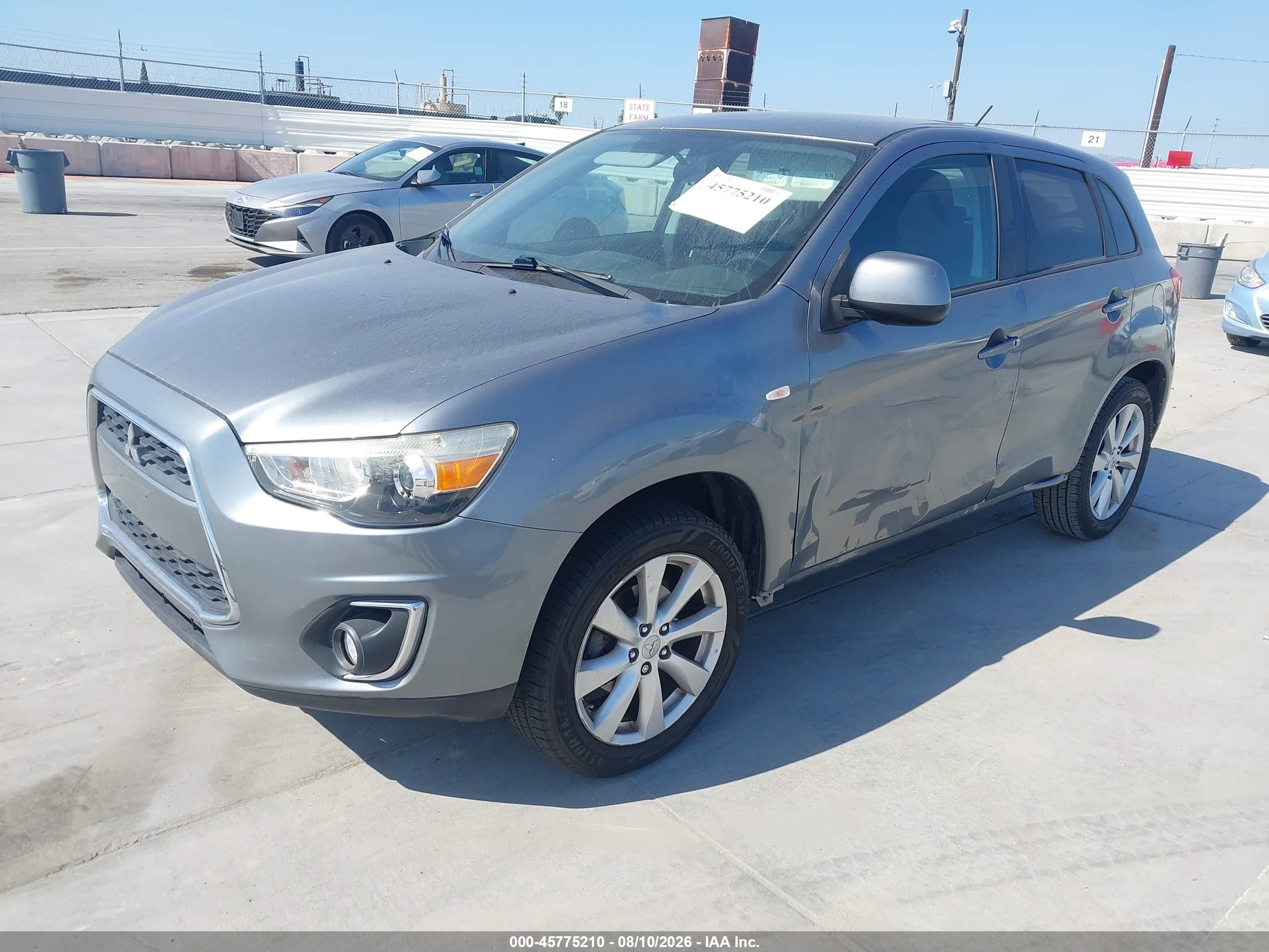 2014 Mitsubishi Outlander Sport Es Gray vin: 4A4AP3AU5EE028981