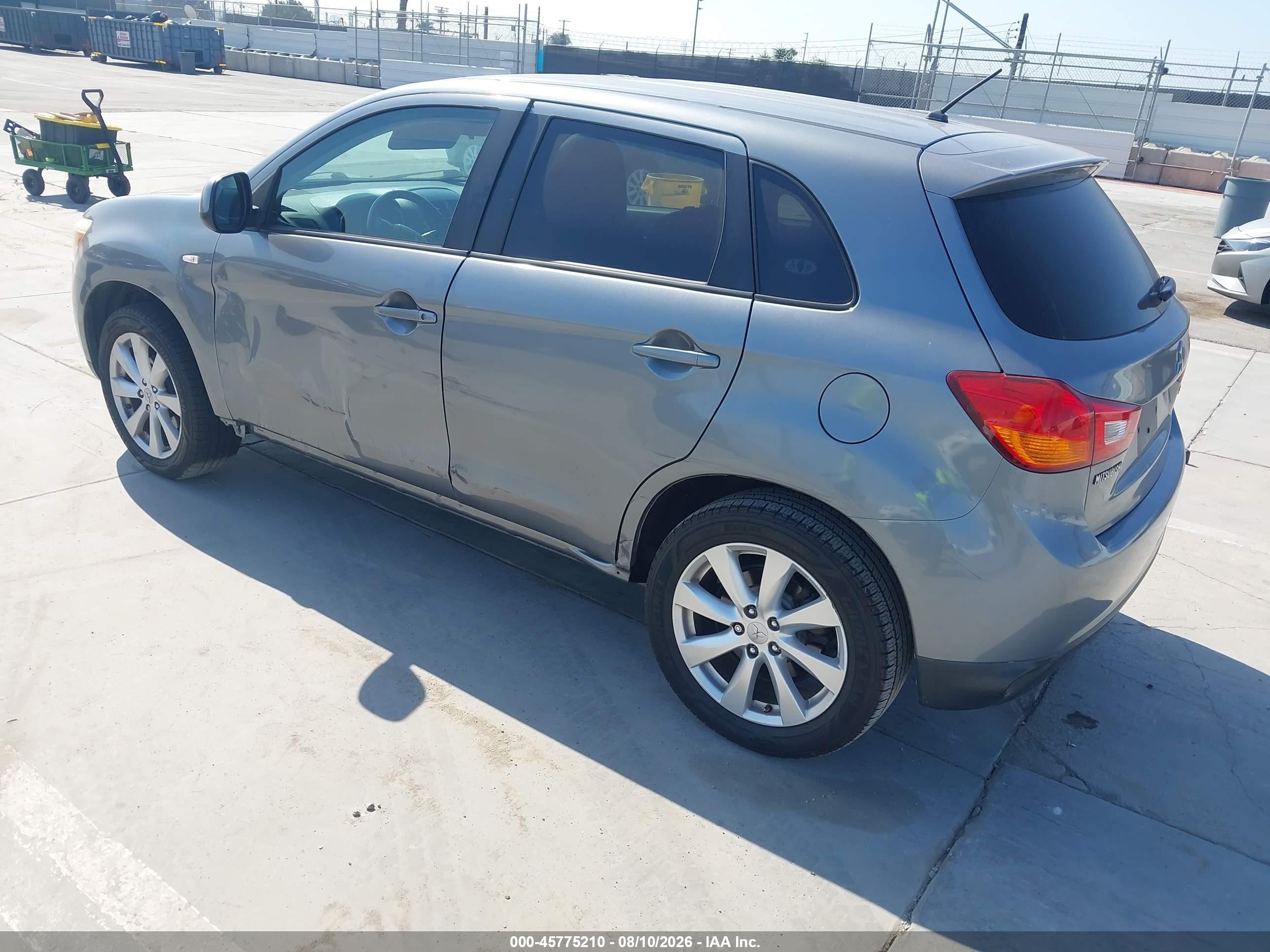 2014 Mitsubishi Outlander Sport Es Gray vin: 4A4AP3AU5EE028981