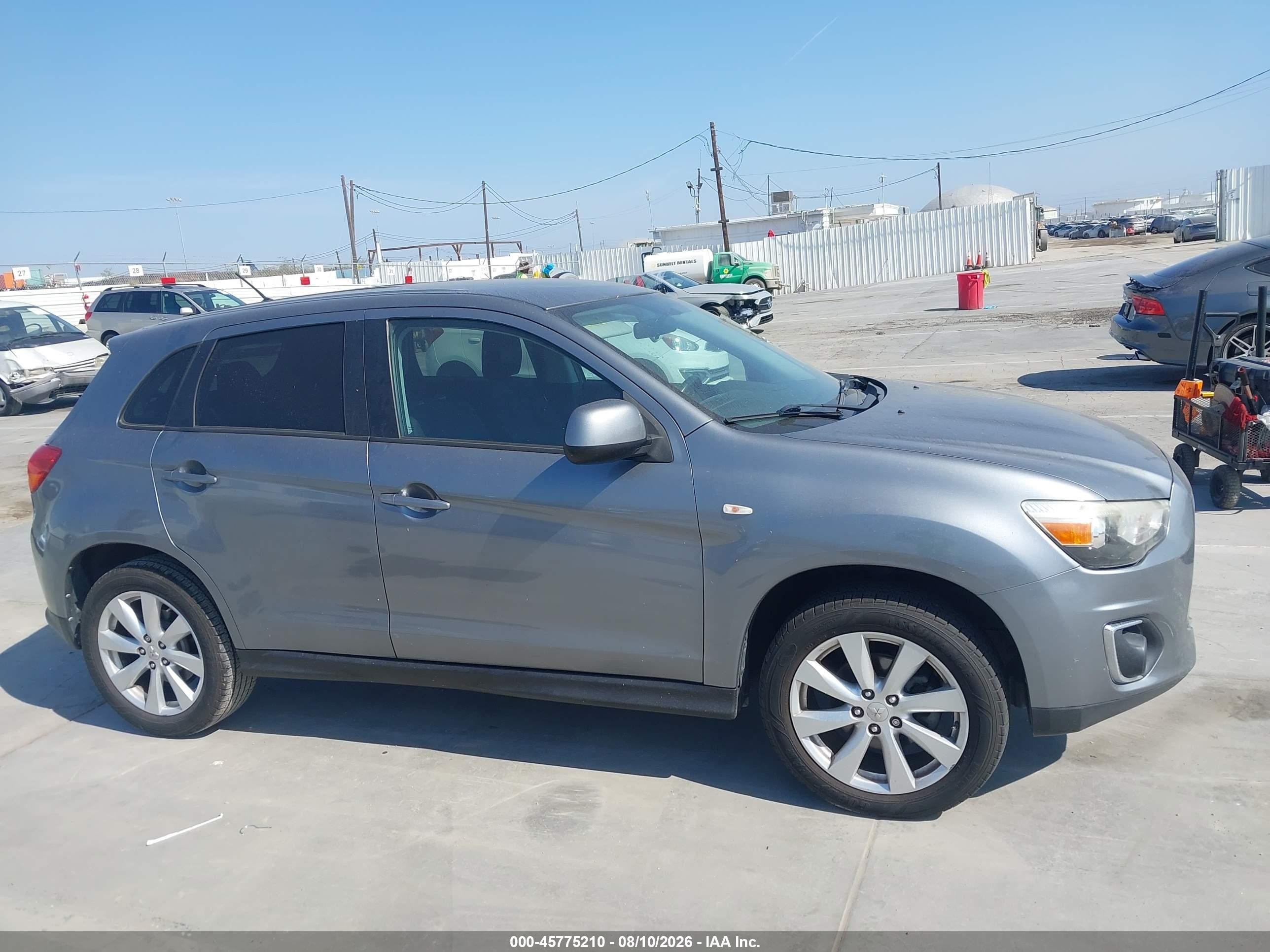 2014 Mitsubishi Outlander Sport Es Gray vin: 4A4AP3AU5EE028981