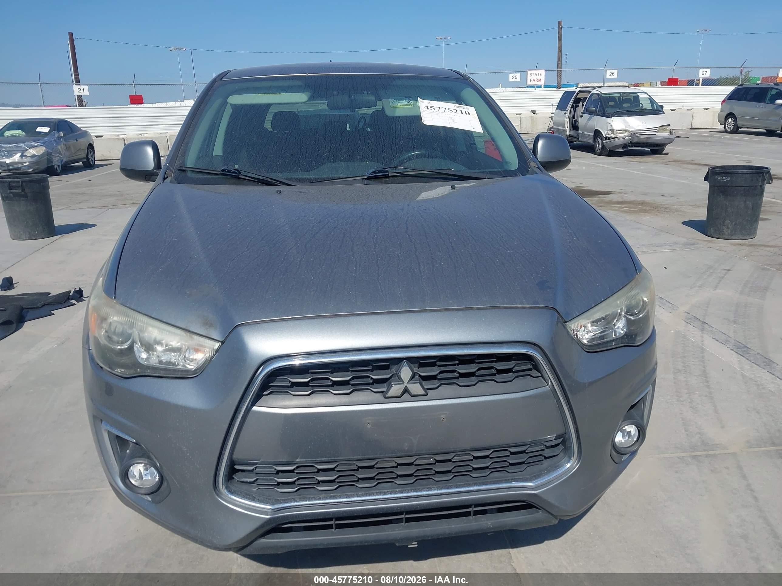 2014 Mitsubishi Outlander Sport Es Gray vin: 4A4AP3AU5EE028981