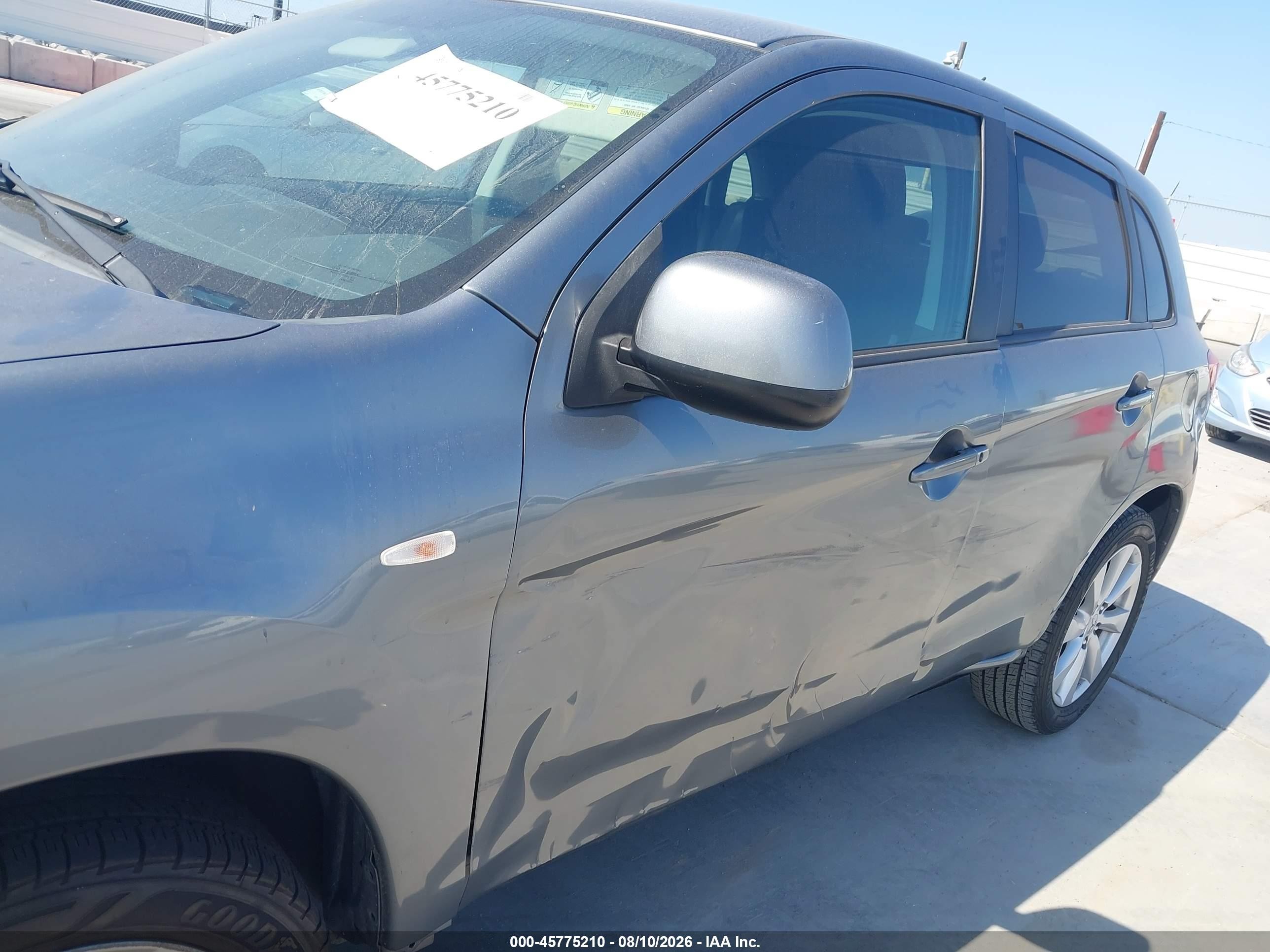 2014 Mitsubishi Outlander Sport Es Gray vin: 4A4AP3AU5EE028981
