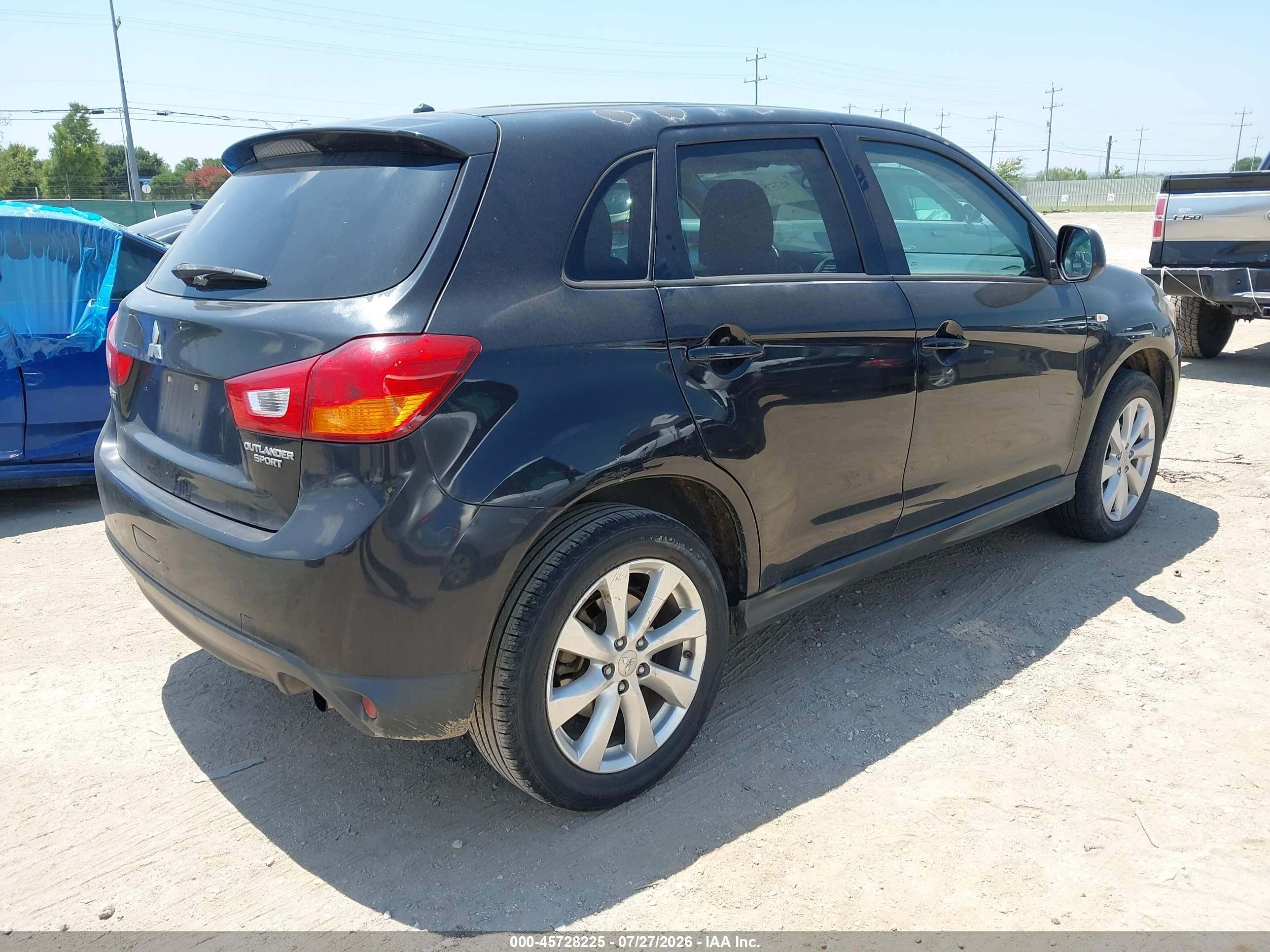 2015 Mitsubishi Outlander Sport Es Black vin: 4A4AP3AU5FE003743