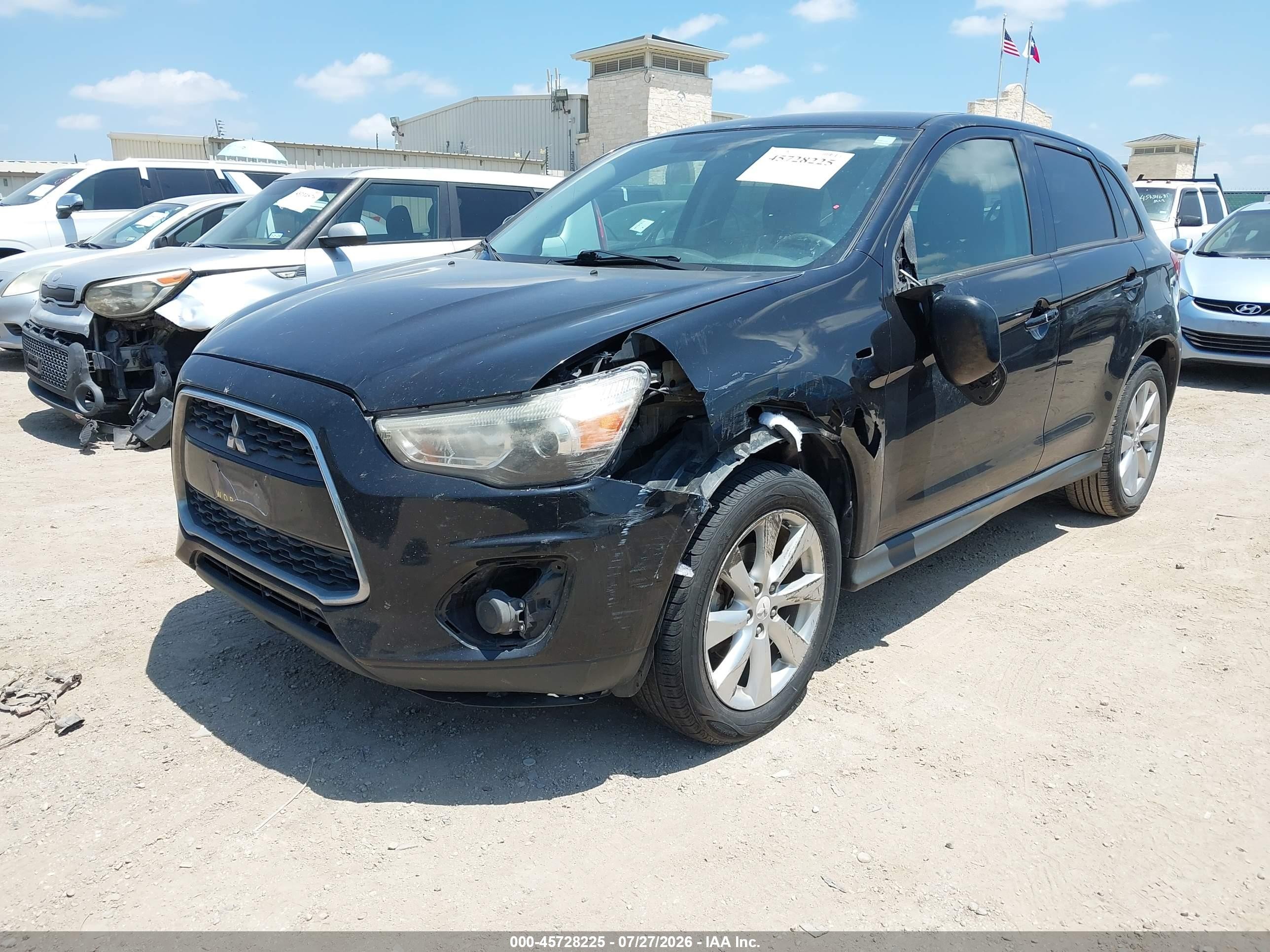 2015 Mitsubishi Outlander Sport Es Black vin: 4A4AP3AU5FE003743