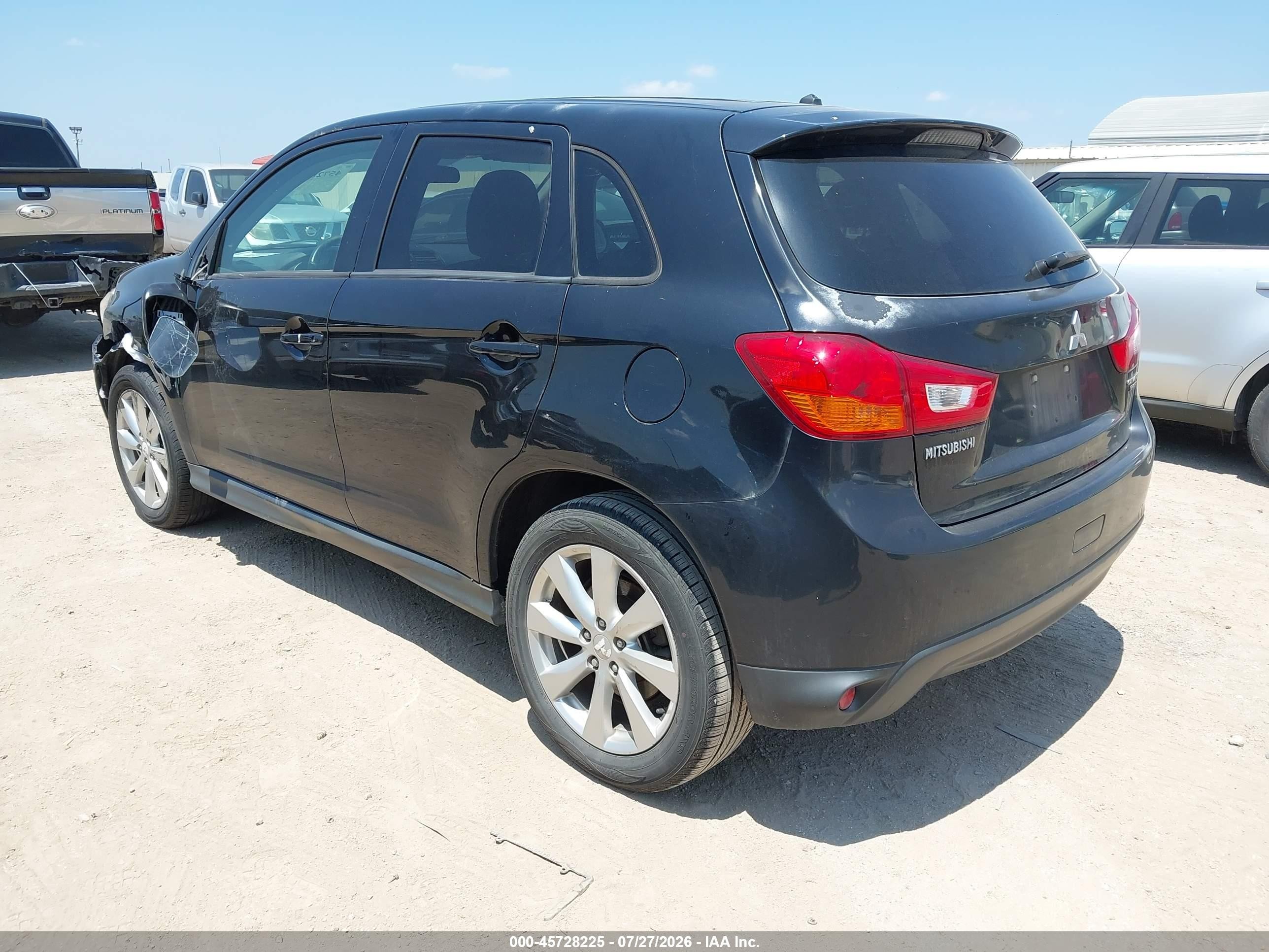 2015 Mitsubishi Outlander Sport Es Black vin: 4A4AP3AU5FE003743