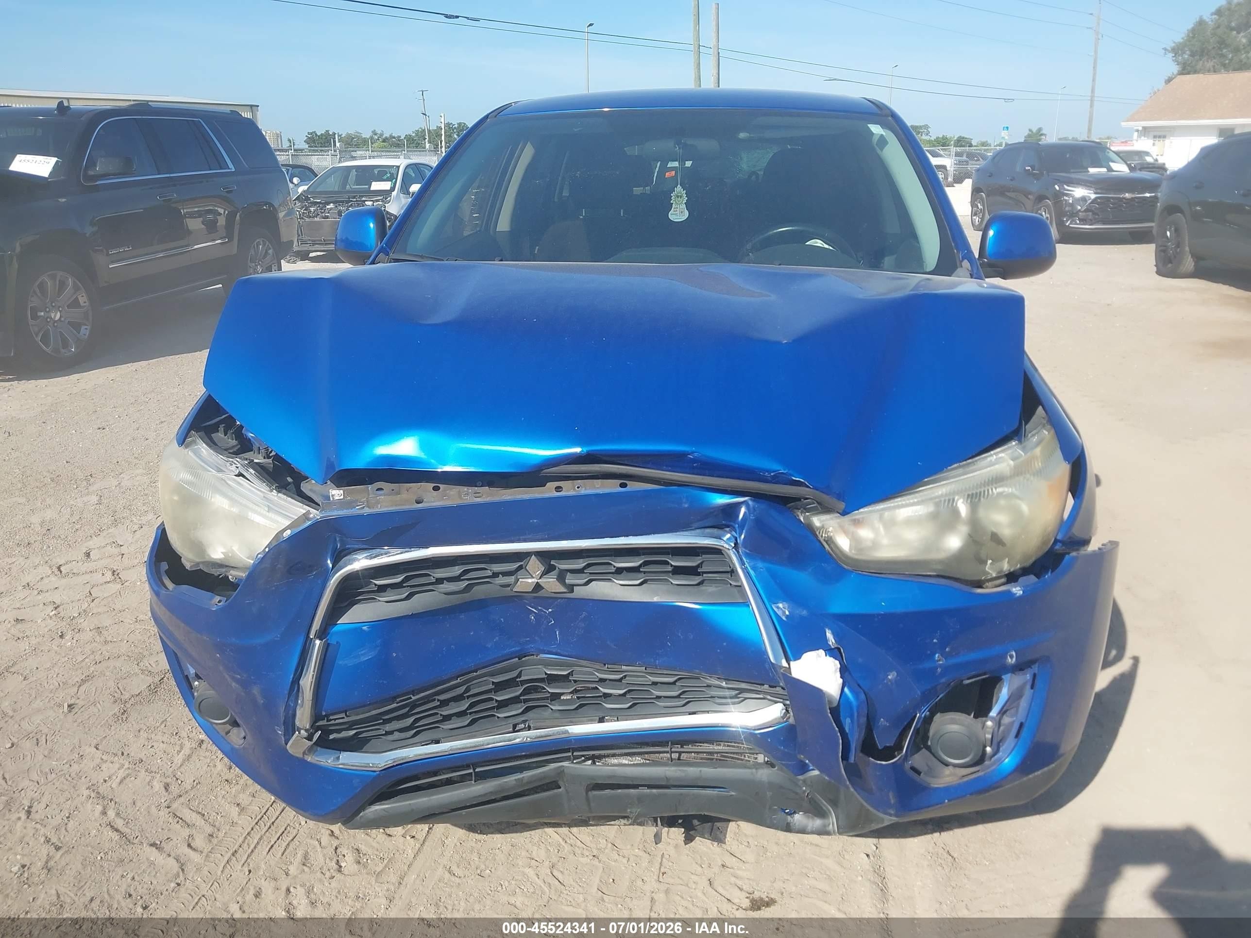 2015 Mitsubishi Outlander Sport Es Blue vin: 4A4AP3AU5FE007193