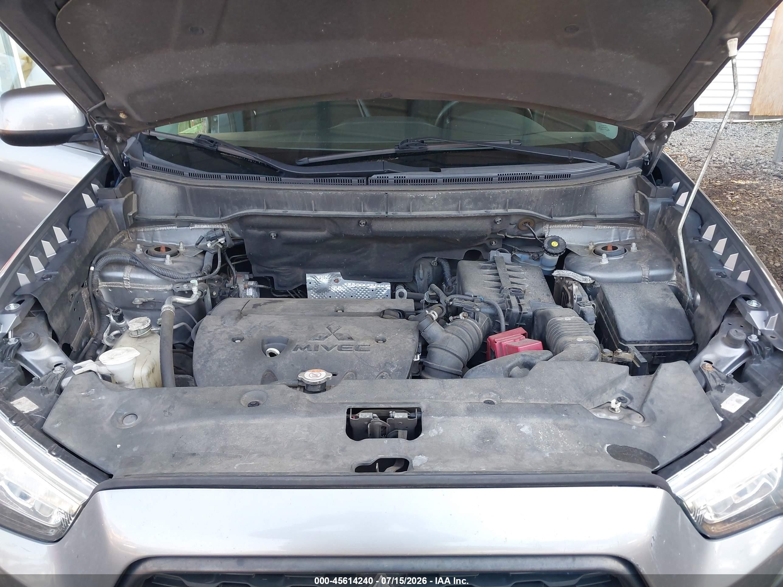 2015 Mitsubishi Outlander Sport Es Gray vin: 4A4AP3AU5FE017397