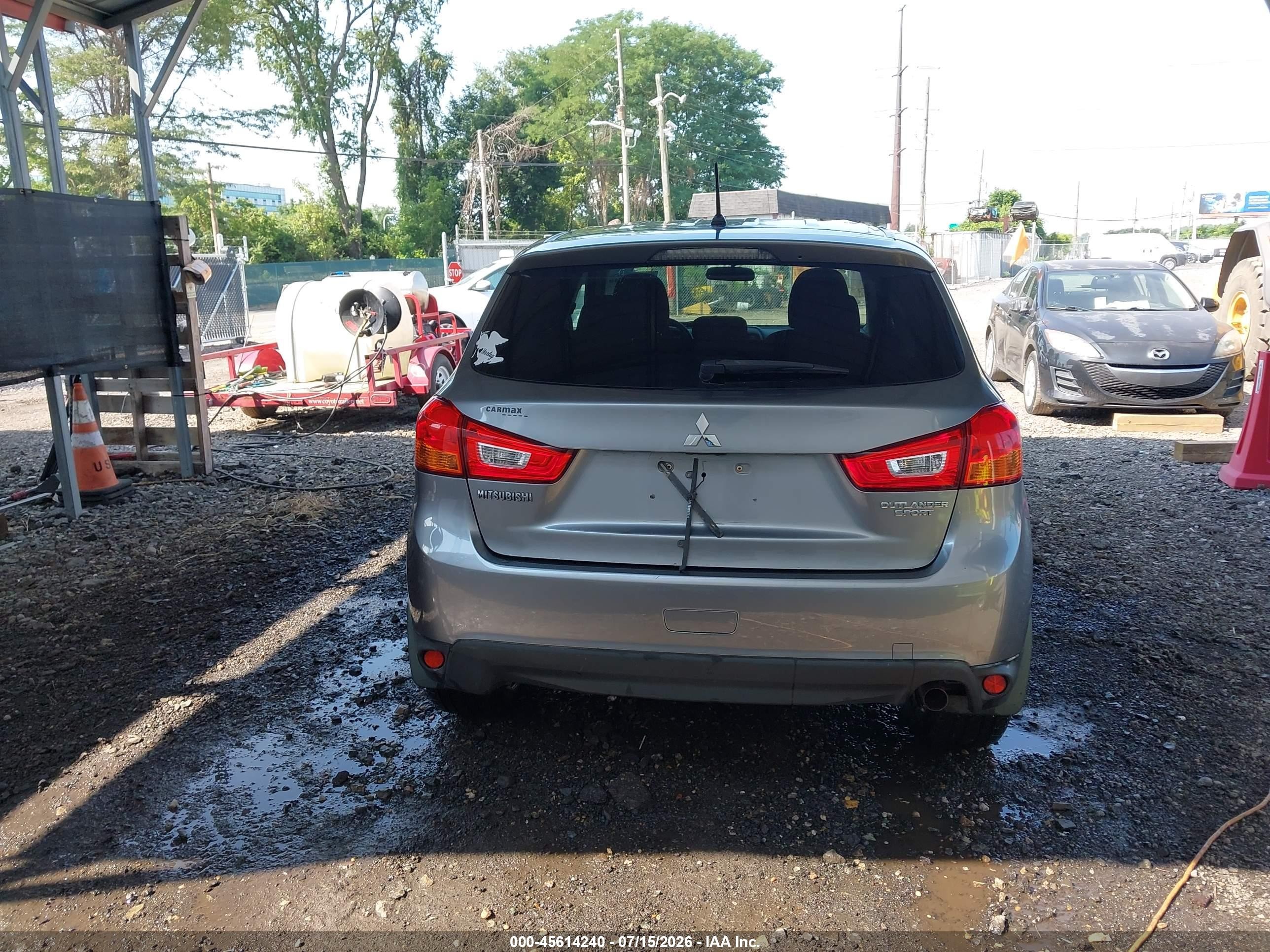 2015 Mitsubishi Outlander Sport Es Gray vin: 4A4AP3AU5FE017397