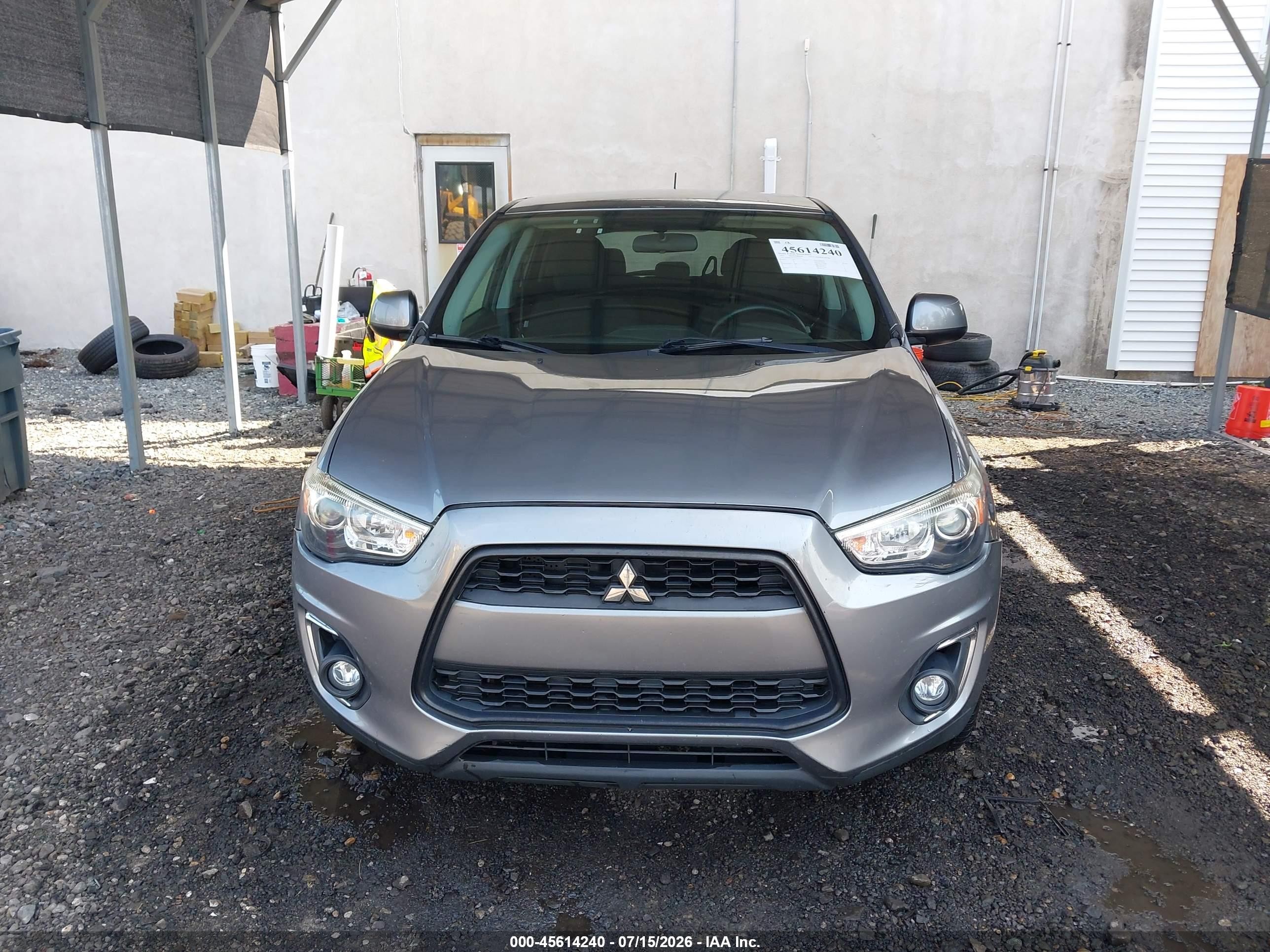 2015 Mitsubishi Outlander Sport Es Gray vin: 4A4AP3AU5FE017397