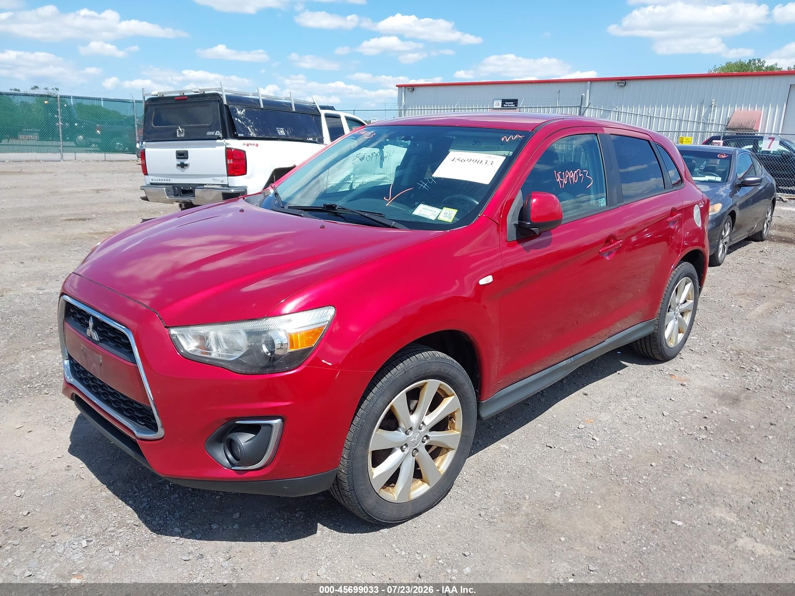 2015 Mitsubishi Outlander Sport Es Red vin: 4A4AP3AU5FE044163