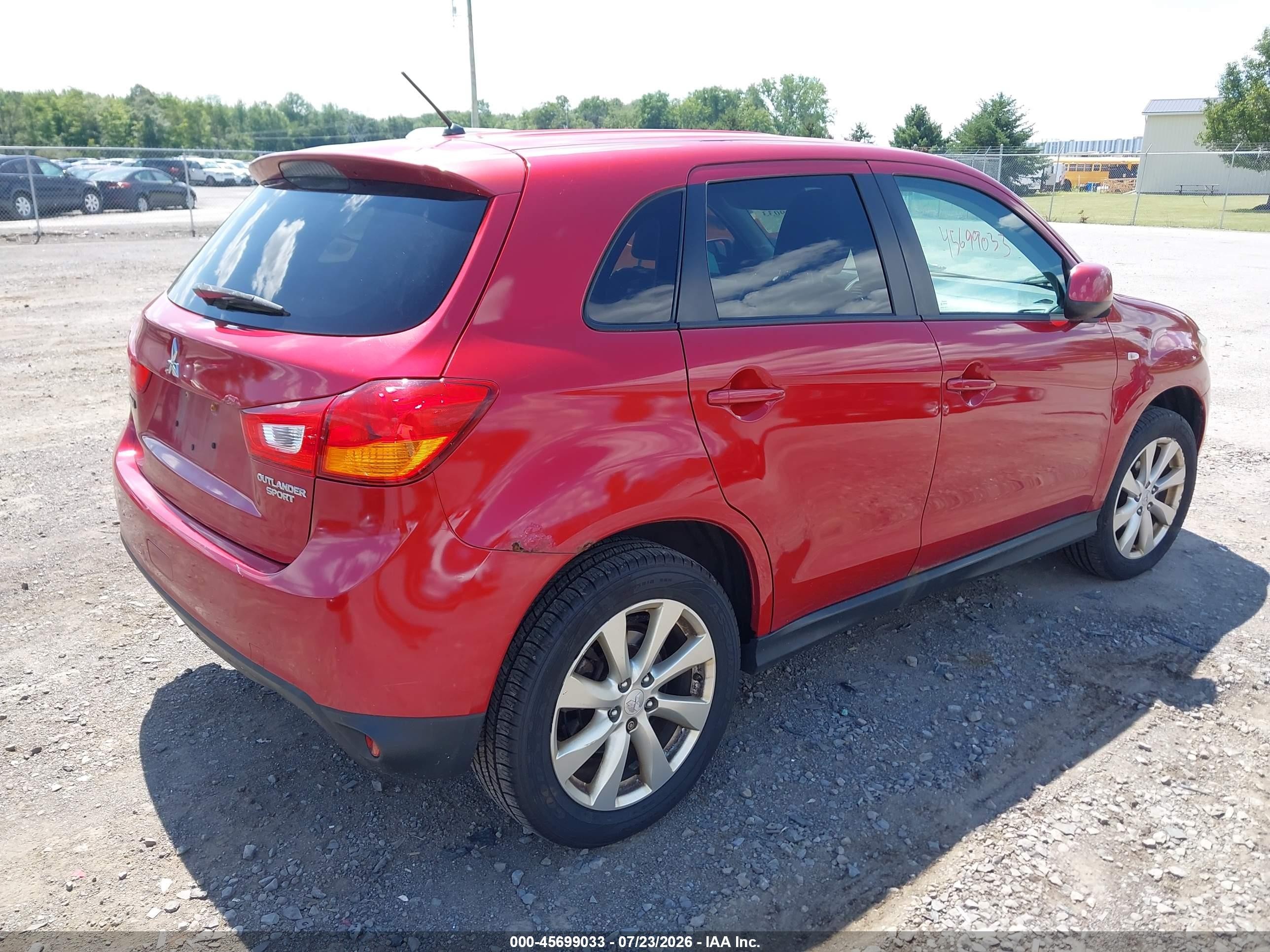 2015 Mitsubishi Outlander Sport Es Red vin: 4A4AP3AU5FE044163