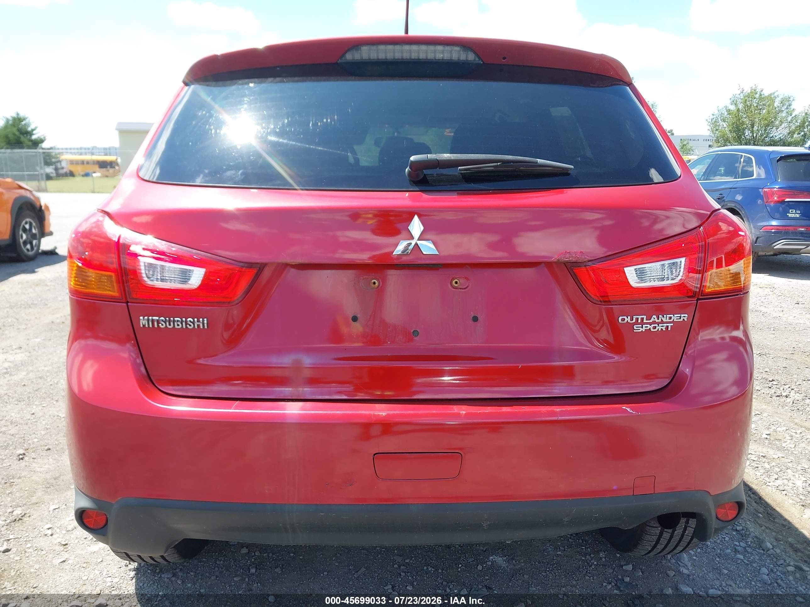 2015 Mitsubishi Outlander Sport Es Red vin: 4A4AP3AU5FE044163