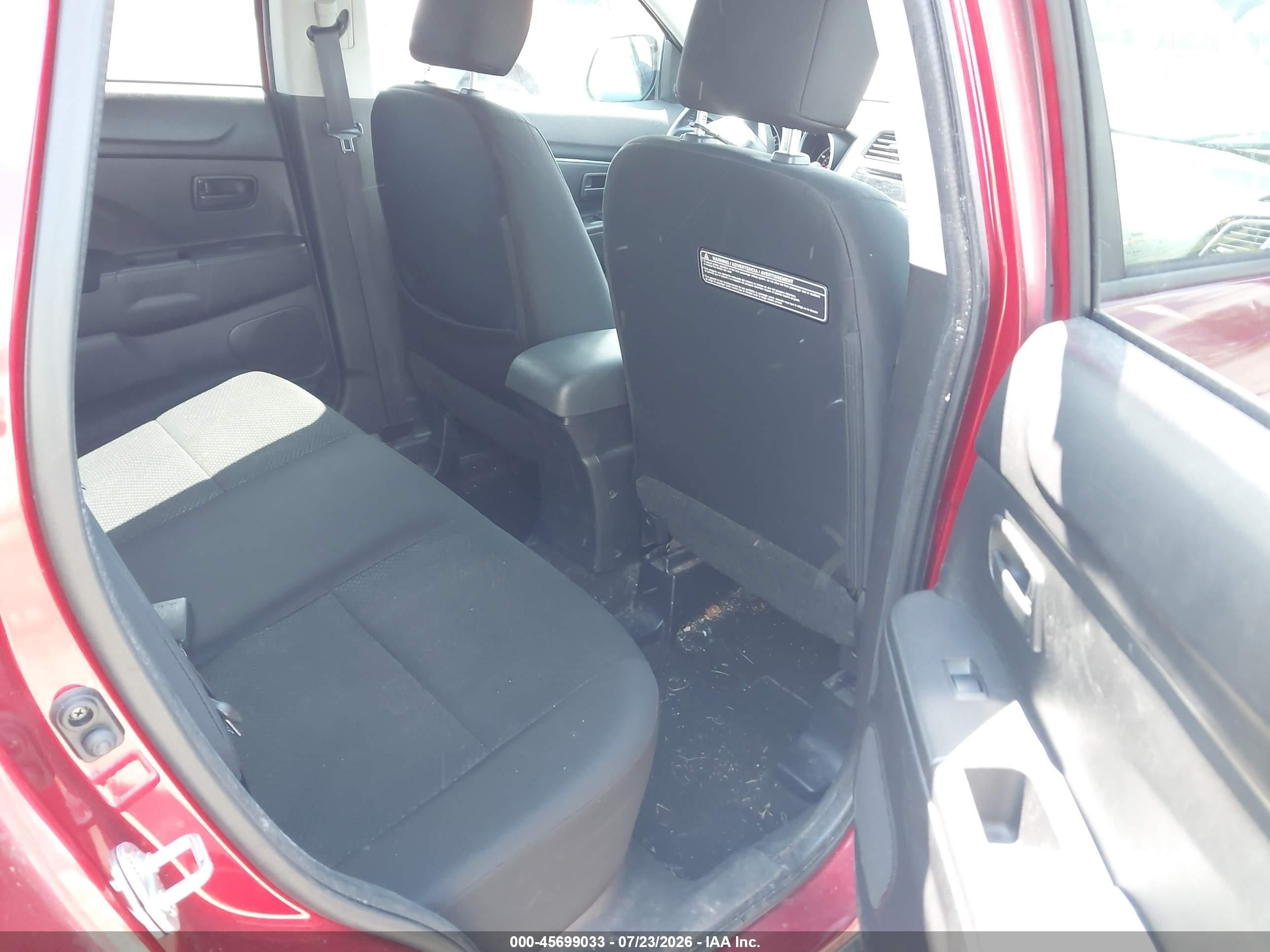 2015 Mitsubishi Outlander Sport Es Red vin: 4A4AP3AU5FE044163