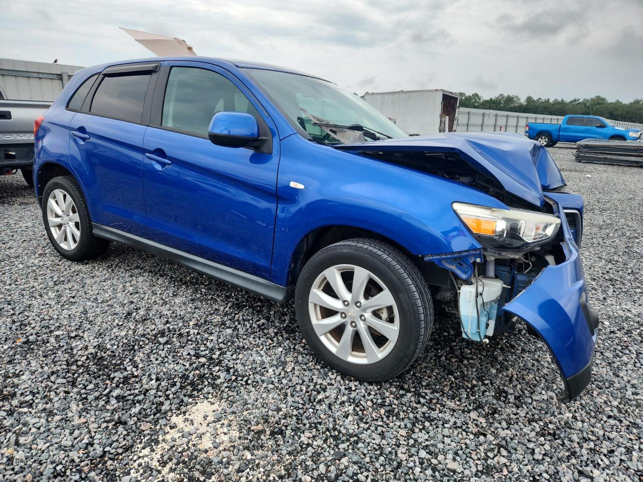 2015 Mitsubishi Outlander Sport Es Blue vin: 4A4AP3AU5FE045751