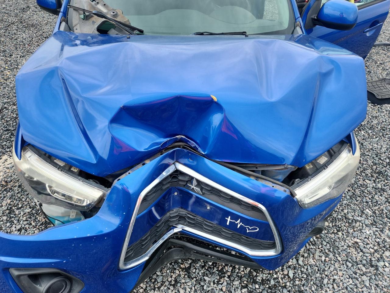 2015 Mitsubishi Outlander Sport Es Blue vin: 4A4AP3AU5FE045751