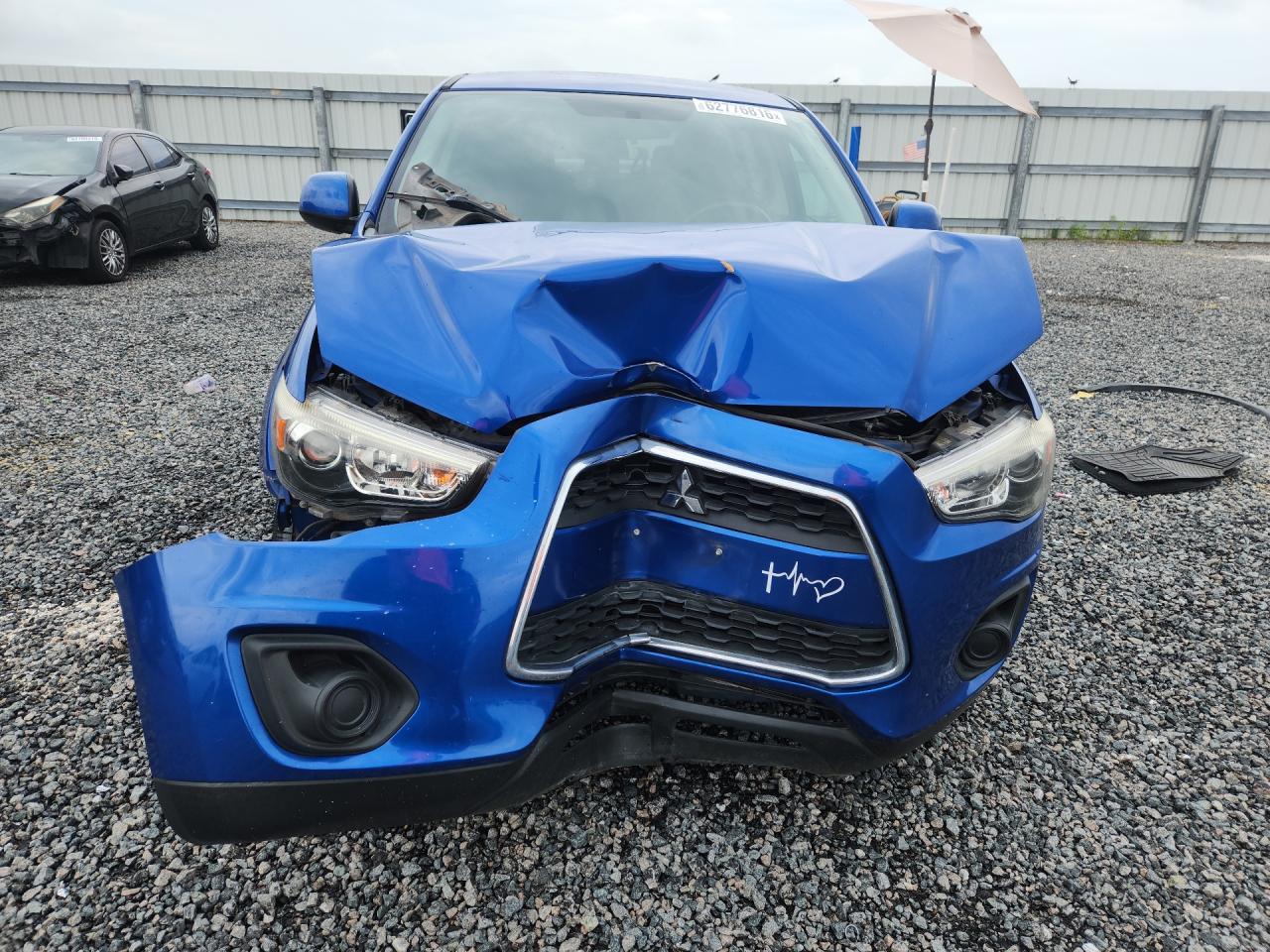 2015 Mitsubishi Outlander Sport Es Blue vin: 4A4AP3AU5FE045751