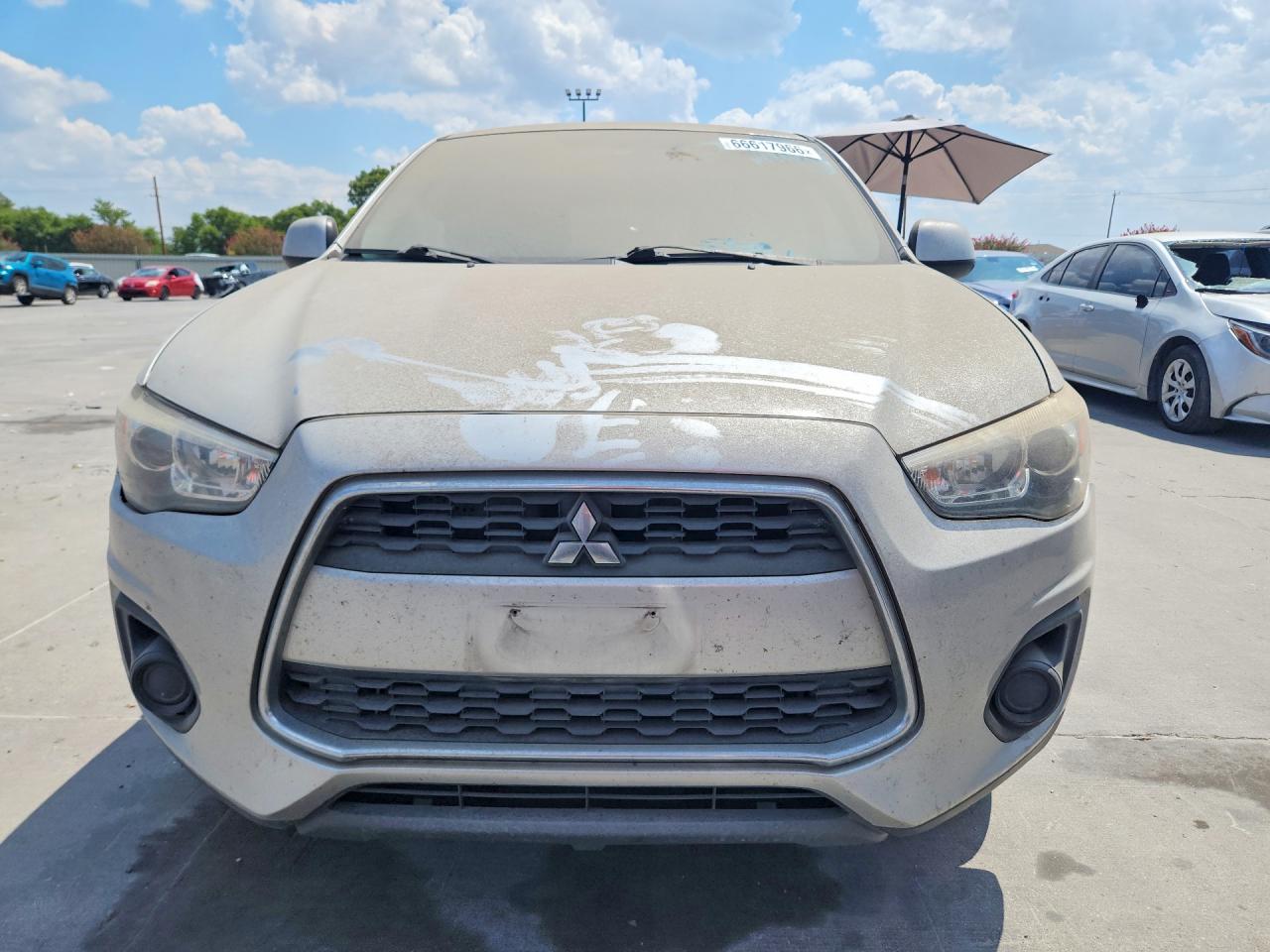 2015 Mitsubishi Outlander Sport Es Серебряный vin: 4A4AP3AU5FE057673