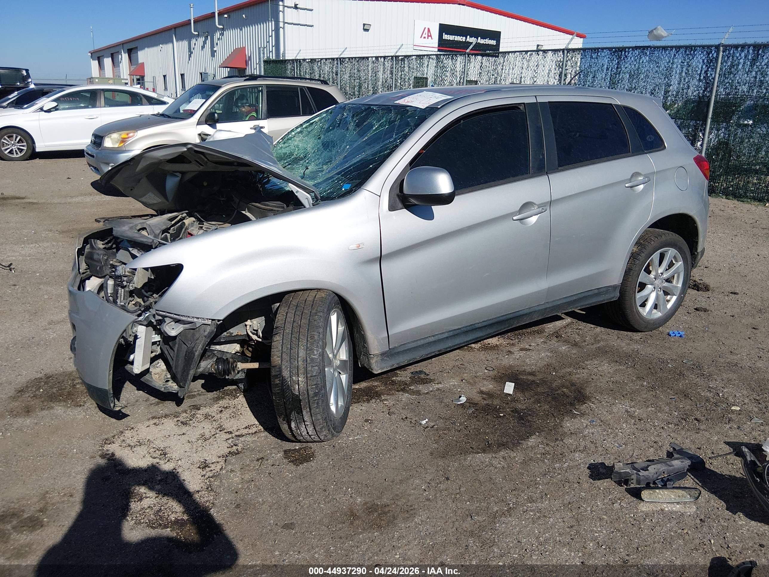 2015 Mitsubishi Outlander Sport Es Silver vin: 4A4AP3AU5FE061626