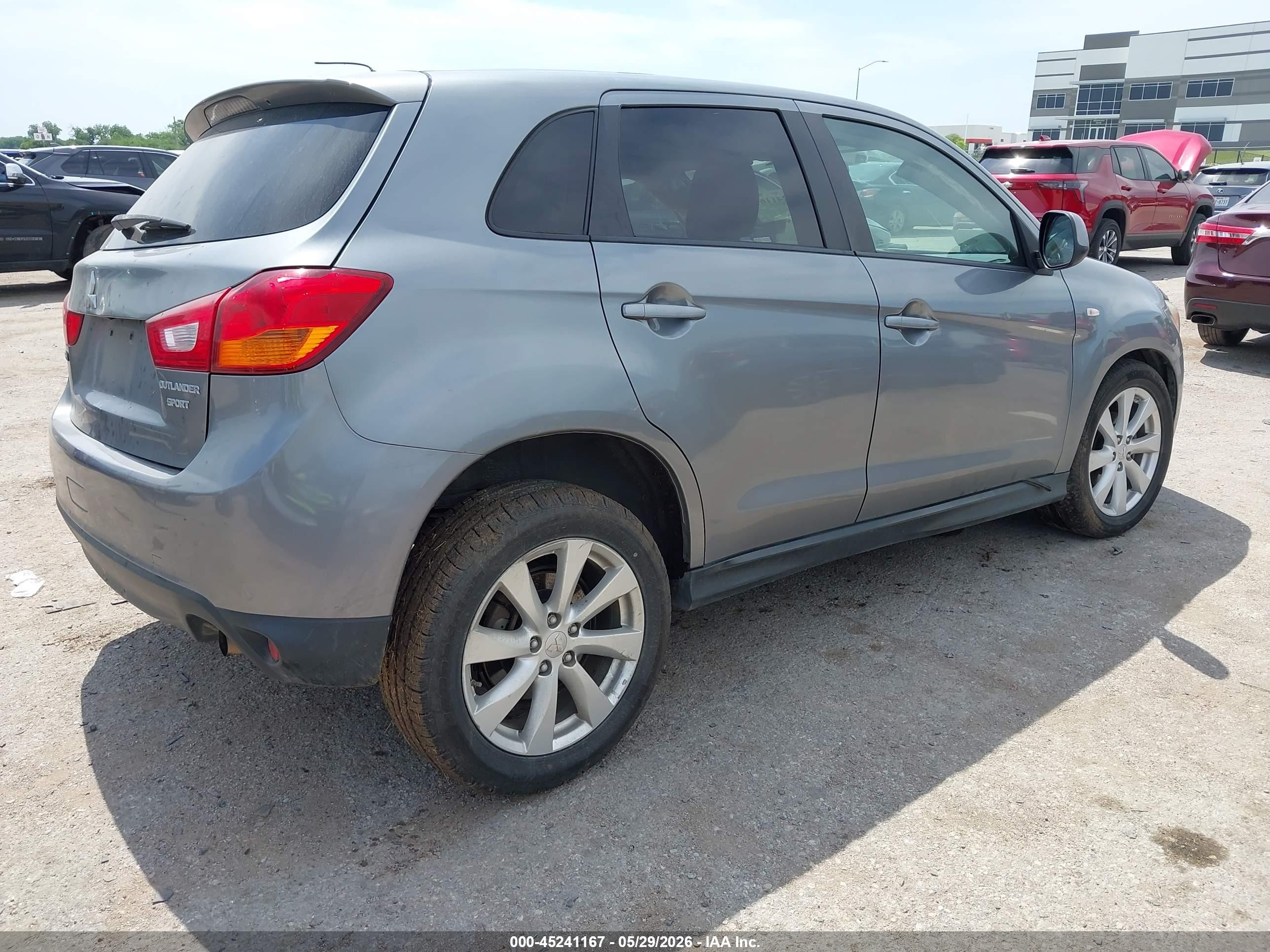 2014 Mitsubishi Outlander Sport Es Gray vin: 4A4AP3AU6EE029556