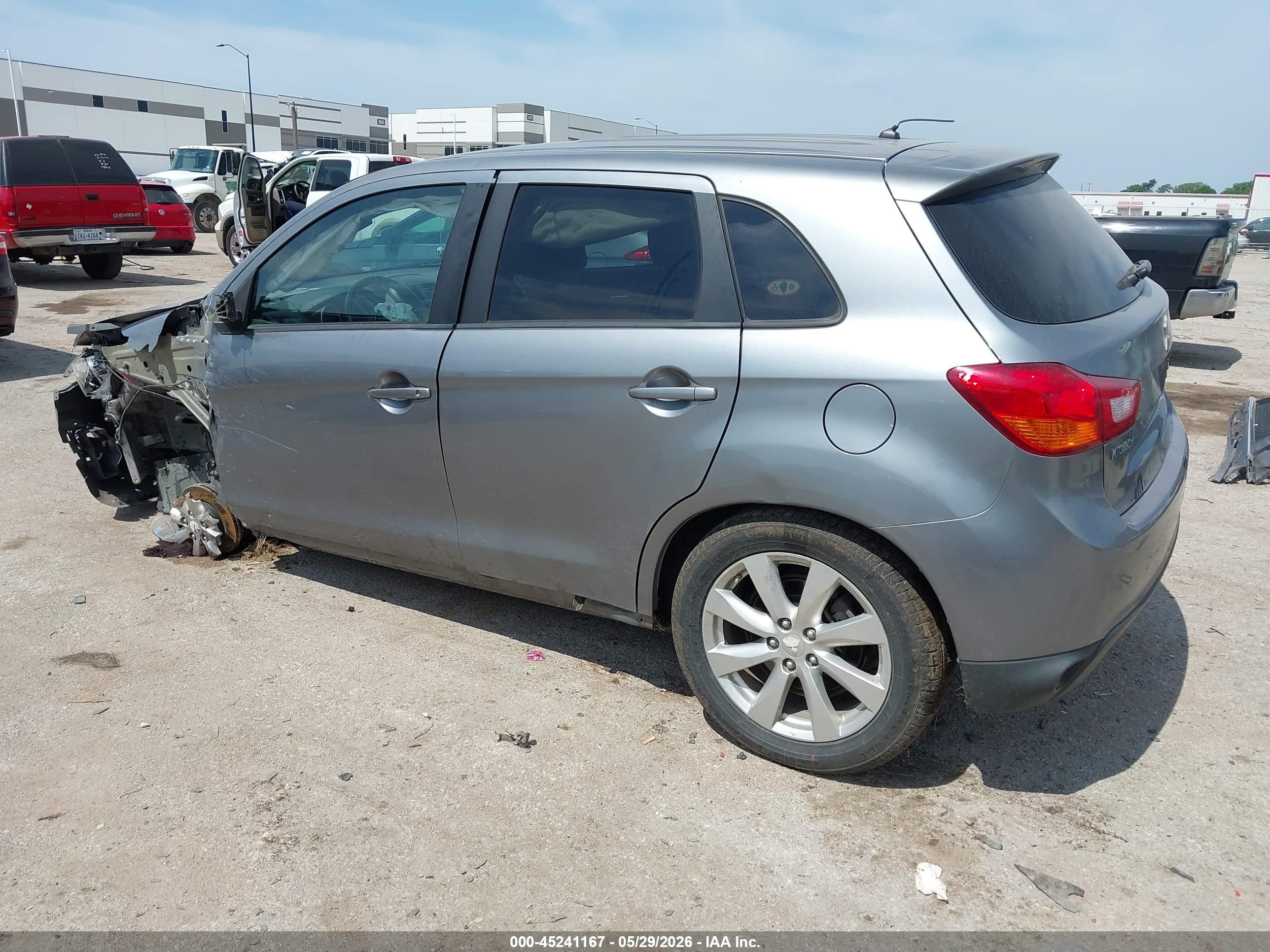 2014 Mitsubishi Outlander Sport Es Gray vin: 4A4AP3AU6EE029556