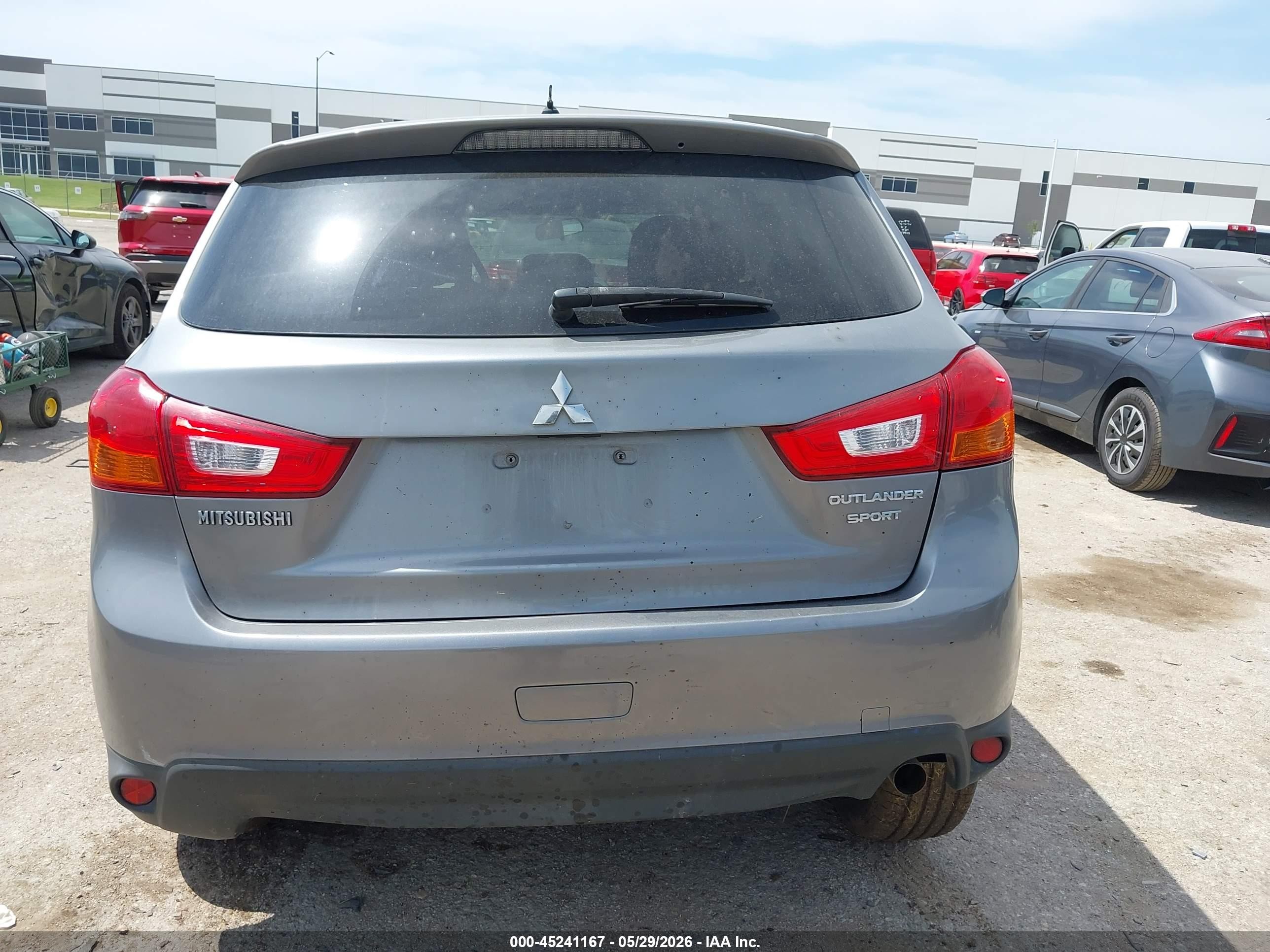2014 Mitsubishi Outlander Sport Es Gray vin: 4A4AP3AU6EE029556