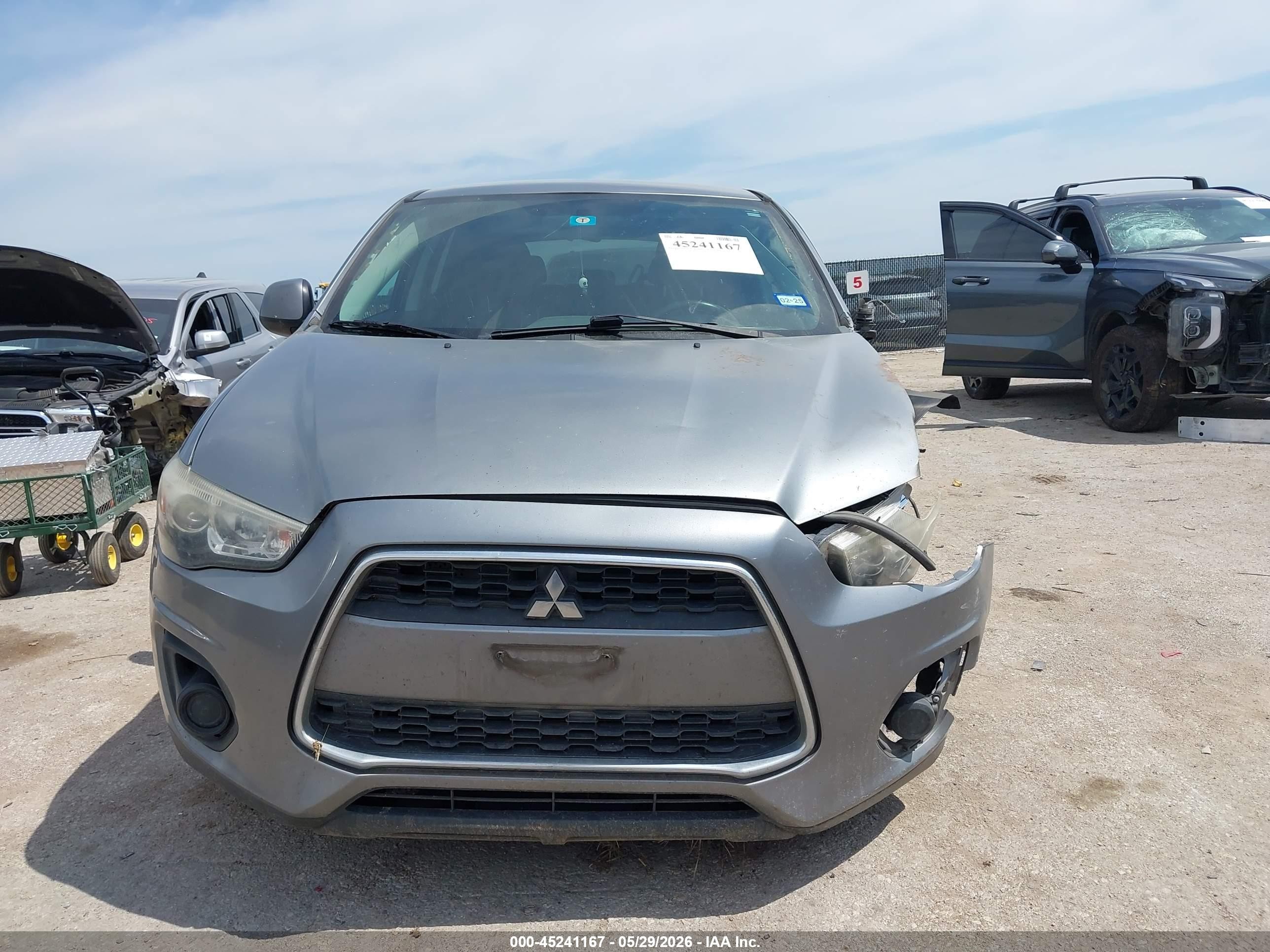 2014 Mitsubishi Outlander Sport Es Gray vin: 4A4AP3AU6EE029556