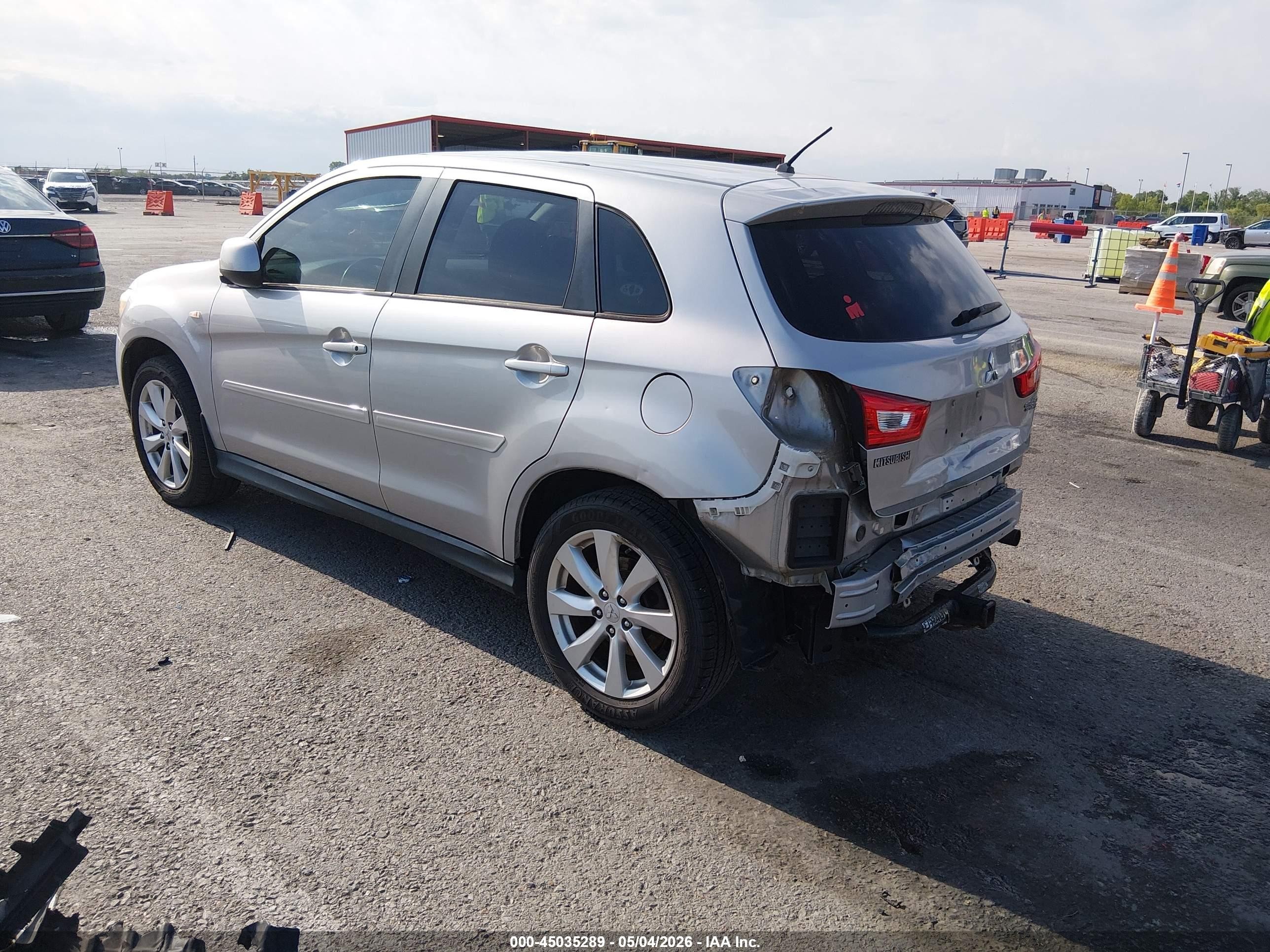 2015 Mitsubishi Outlander Sport Es Серый vin: 4A4AP3AU6FE005324