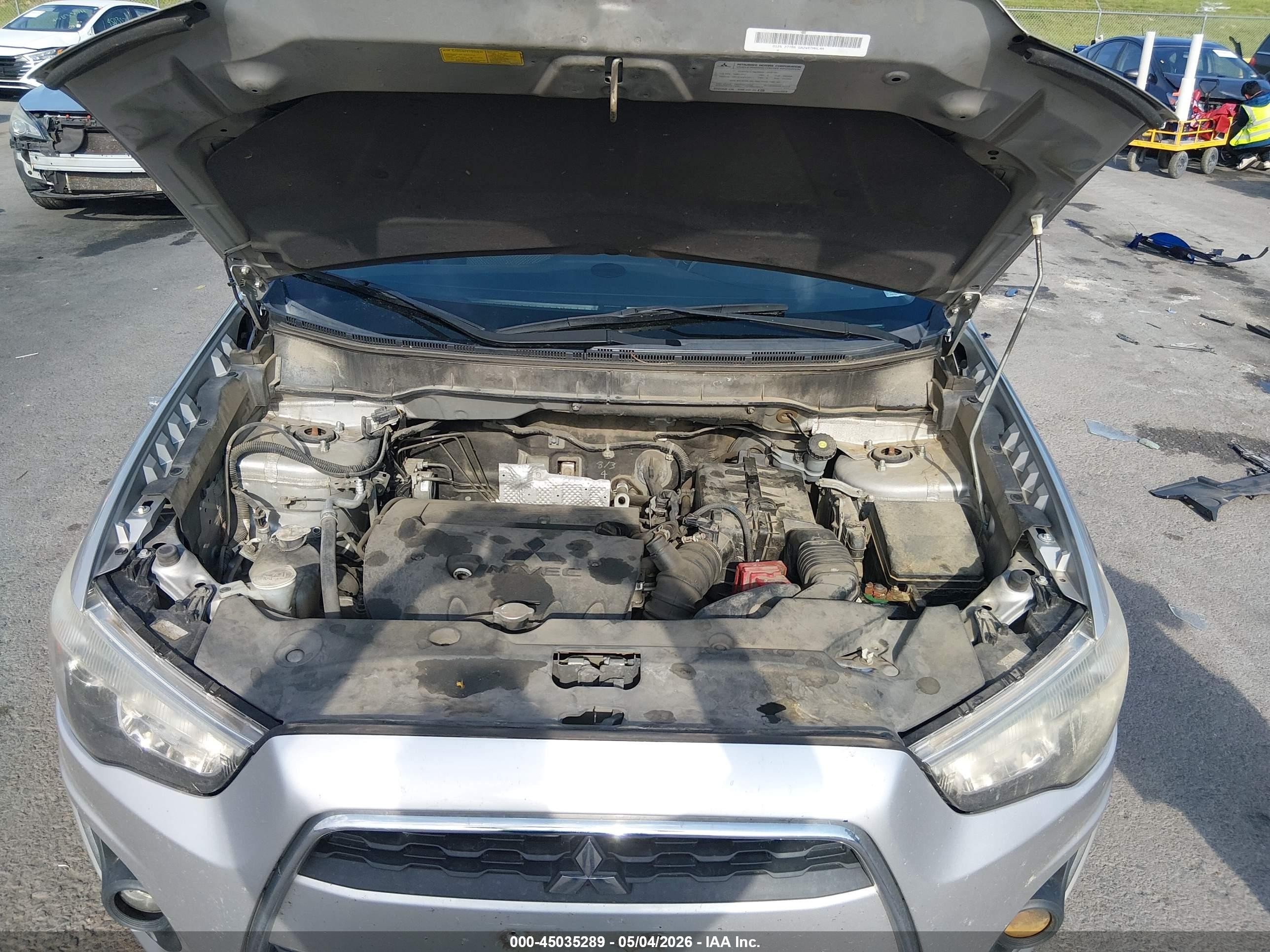 2015 Mitsubishi Outlander Sport Es Серый vin: 4A4AP3AU6FE005324