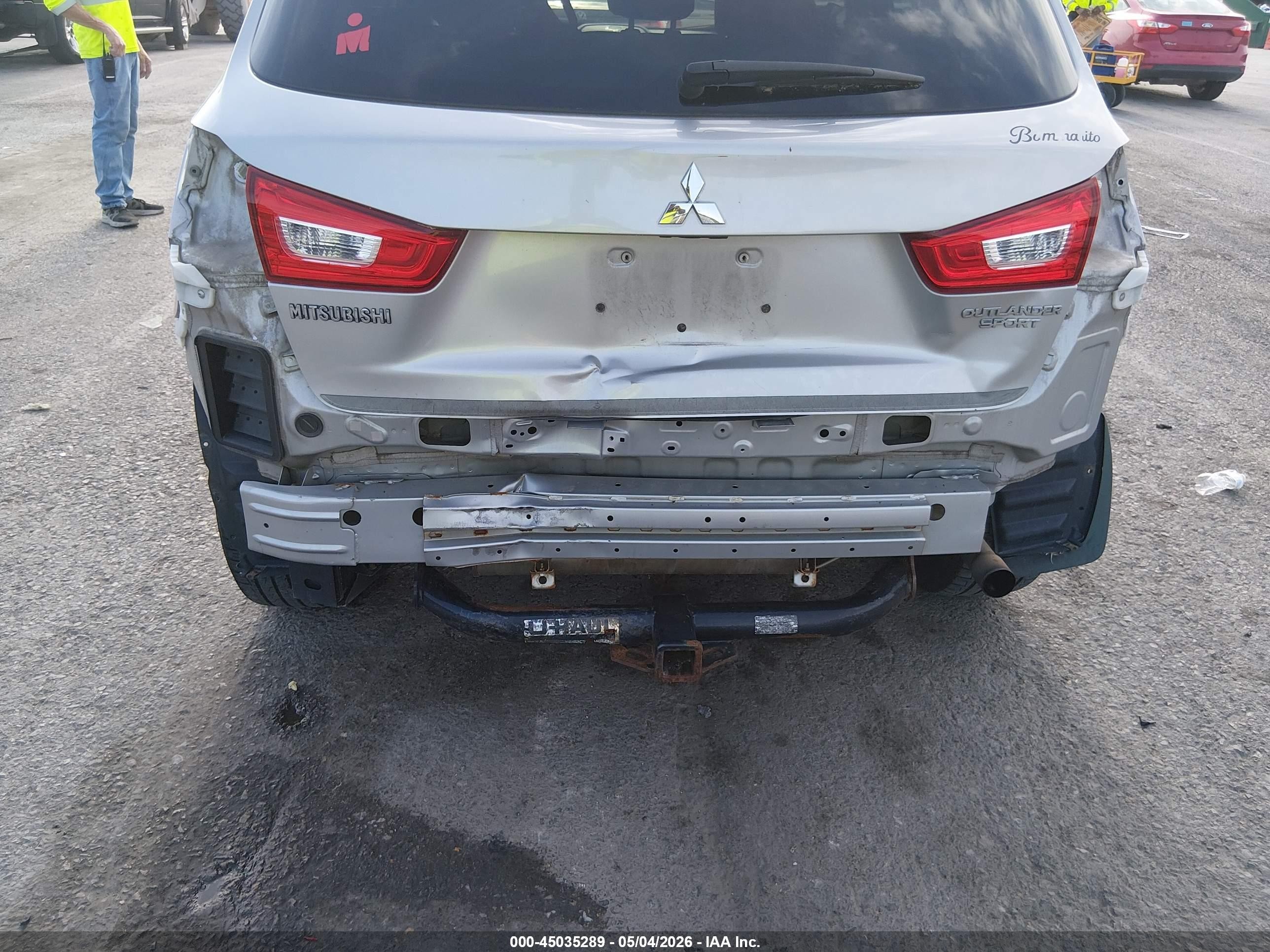 2015 Mitsubishi Outlander Sport Es Серый vin: 4A4AP3AU6FE005324