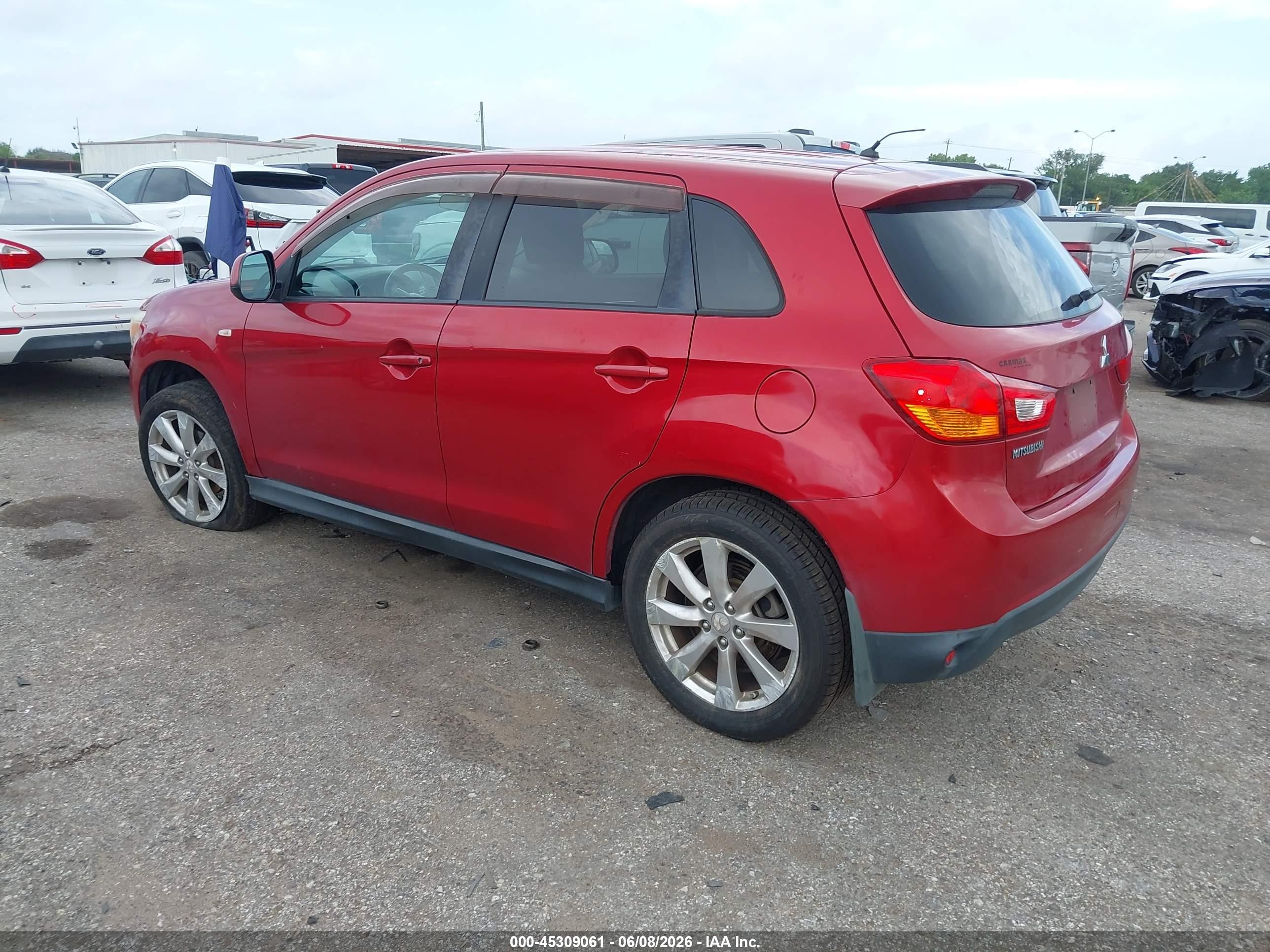 2015 Mitsubishi Outlander Sport Es Red vin: 4A4AP3AU6FE009437