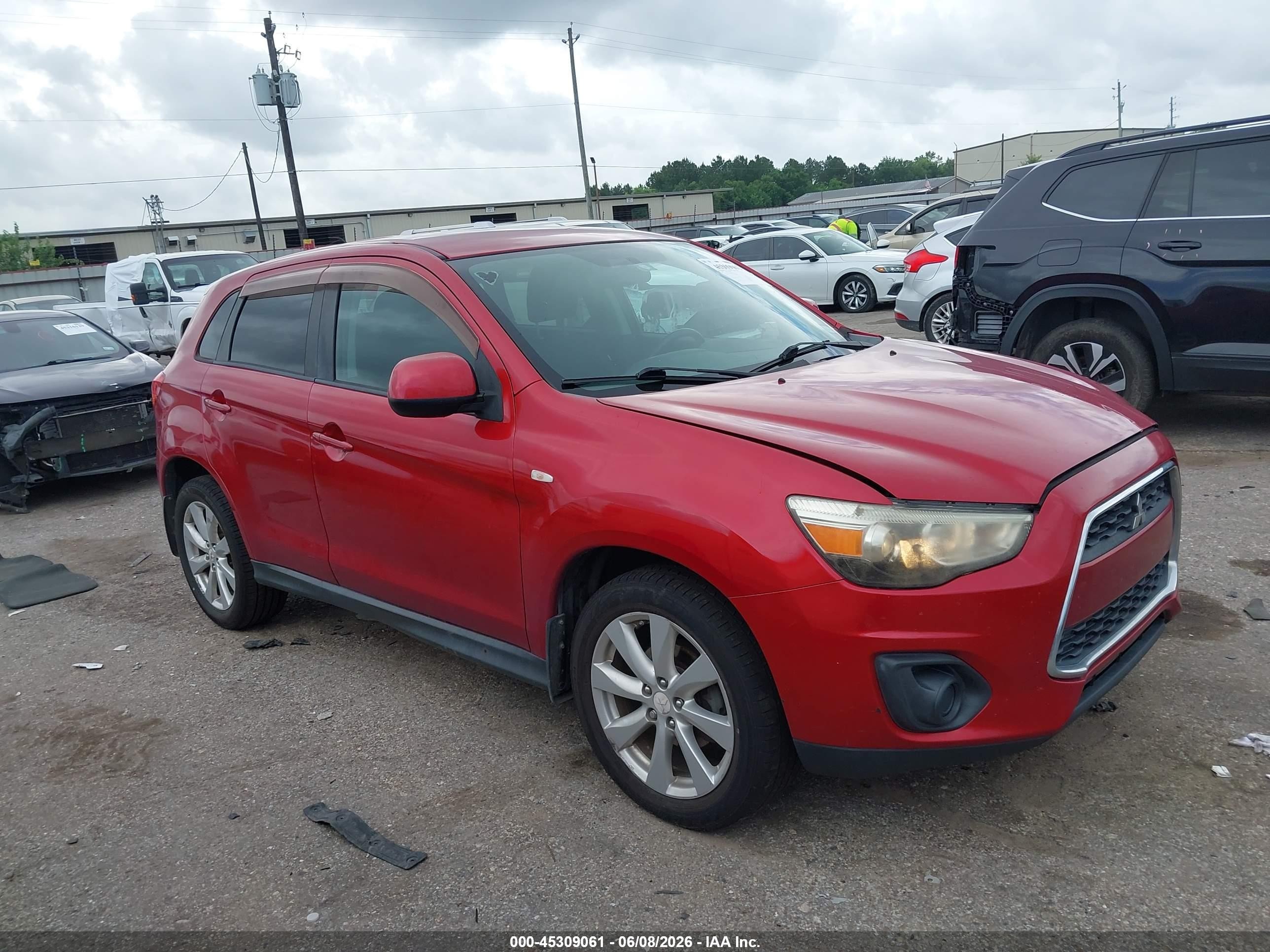 2015 Mitsubishi Outlander Sport Es Red vin: 4A4AP3AU6FE009437
