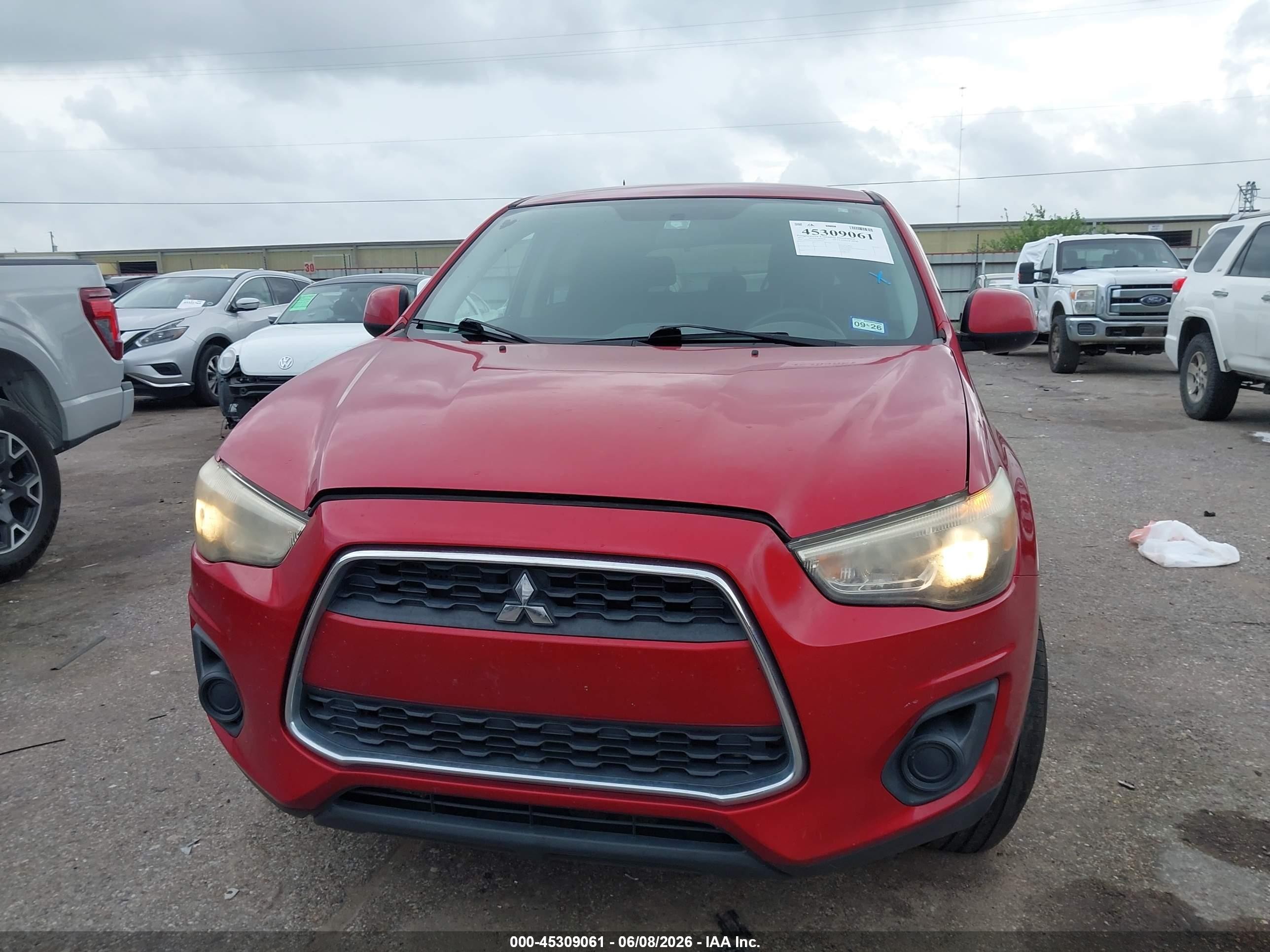 2015 Mitsubishi Outlander Sport Es Red vin: 4A4AP3AU6FE009437