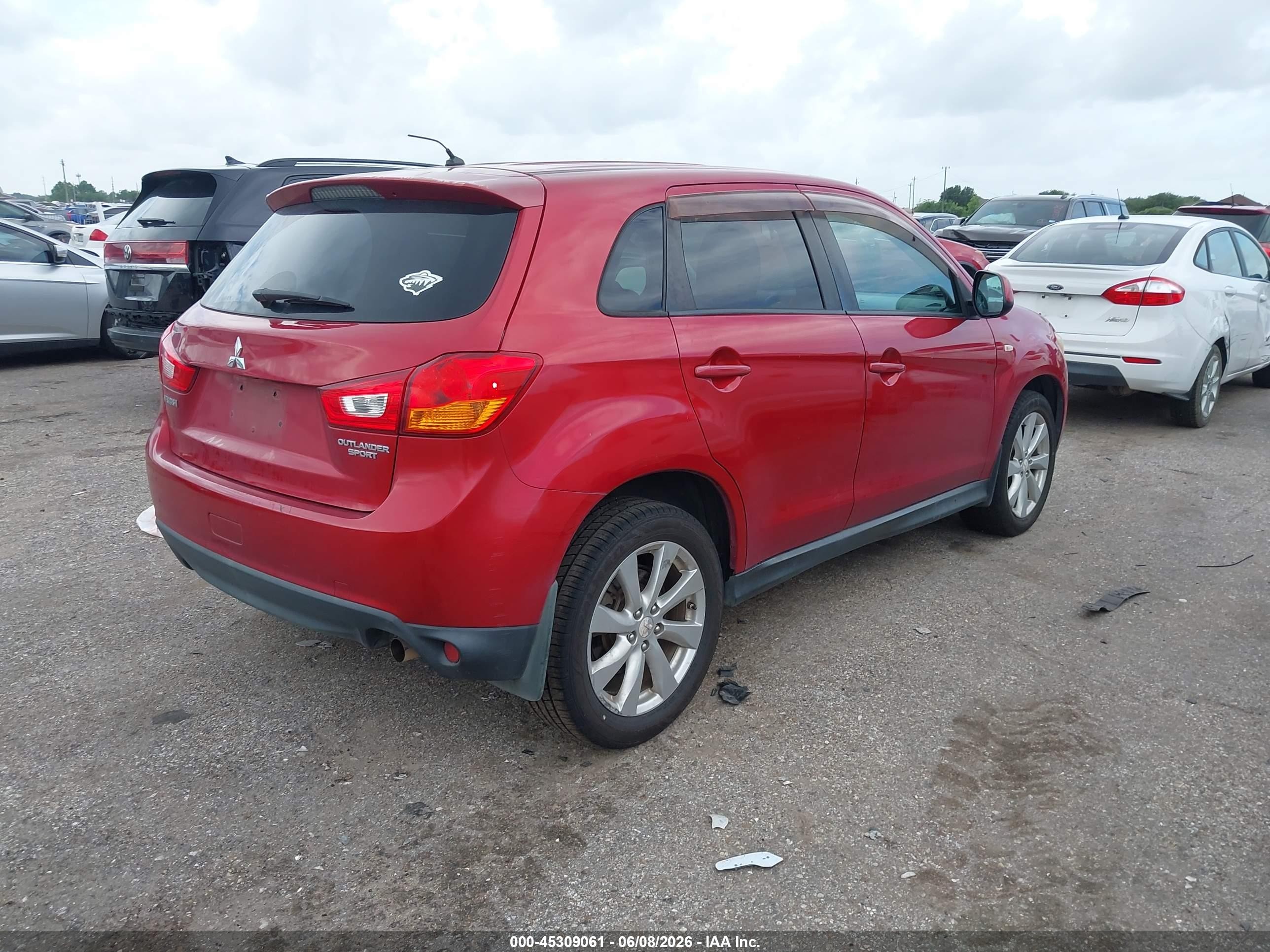 2015 Mitsubishi Outlander Sport Es Red vin: 4A4AP3AU6FE009437