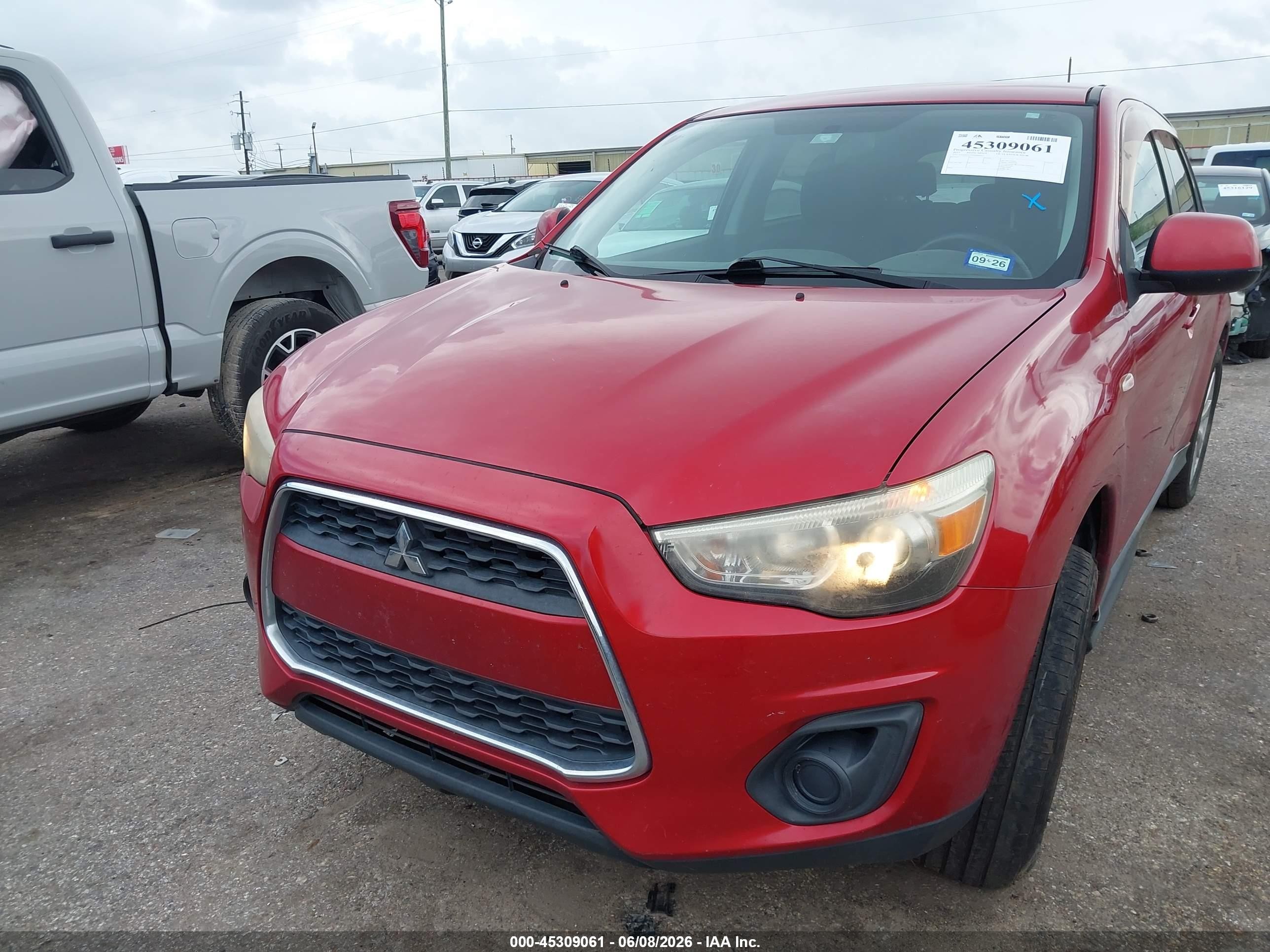 2015 Mitsubishi Outlander Sport Es Red vin: 4A4AP3AU6FE009437