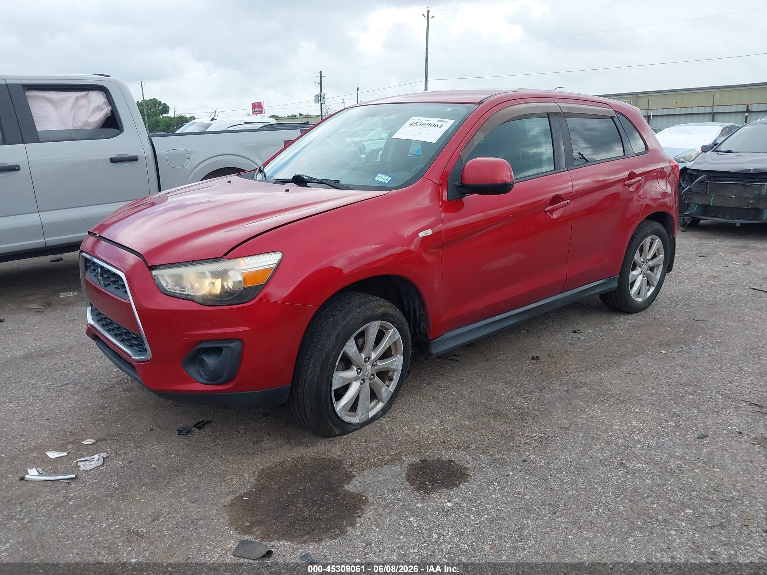 2015 Mitsubishi Outlander Sport Es Red vin: 4A4AP3AU6FE009437