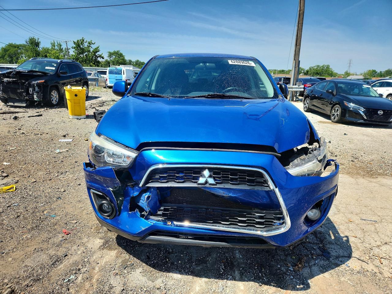 2015 Mitsubishi Outlander Sport Es Blue vin: 4A4AP3AU6FE031101