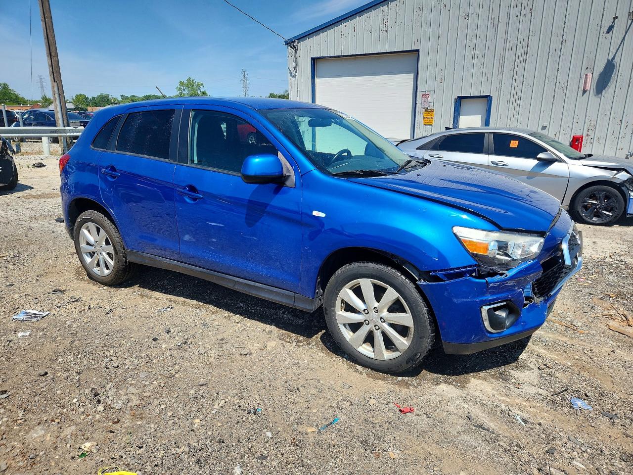 2015 Mitsubishi Outlander Sport Es Blue vin: 4A4AP3AU6FE031101