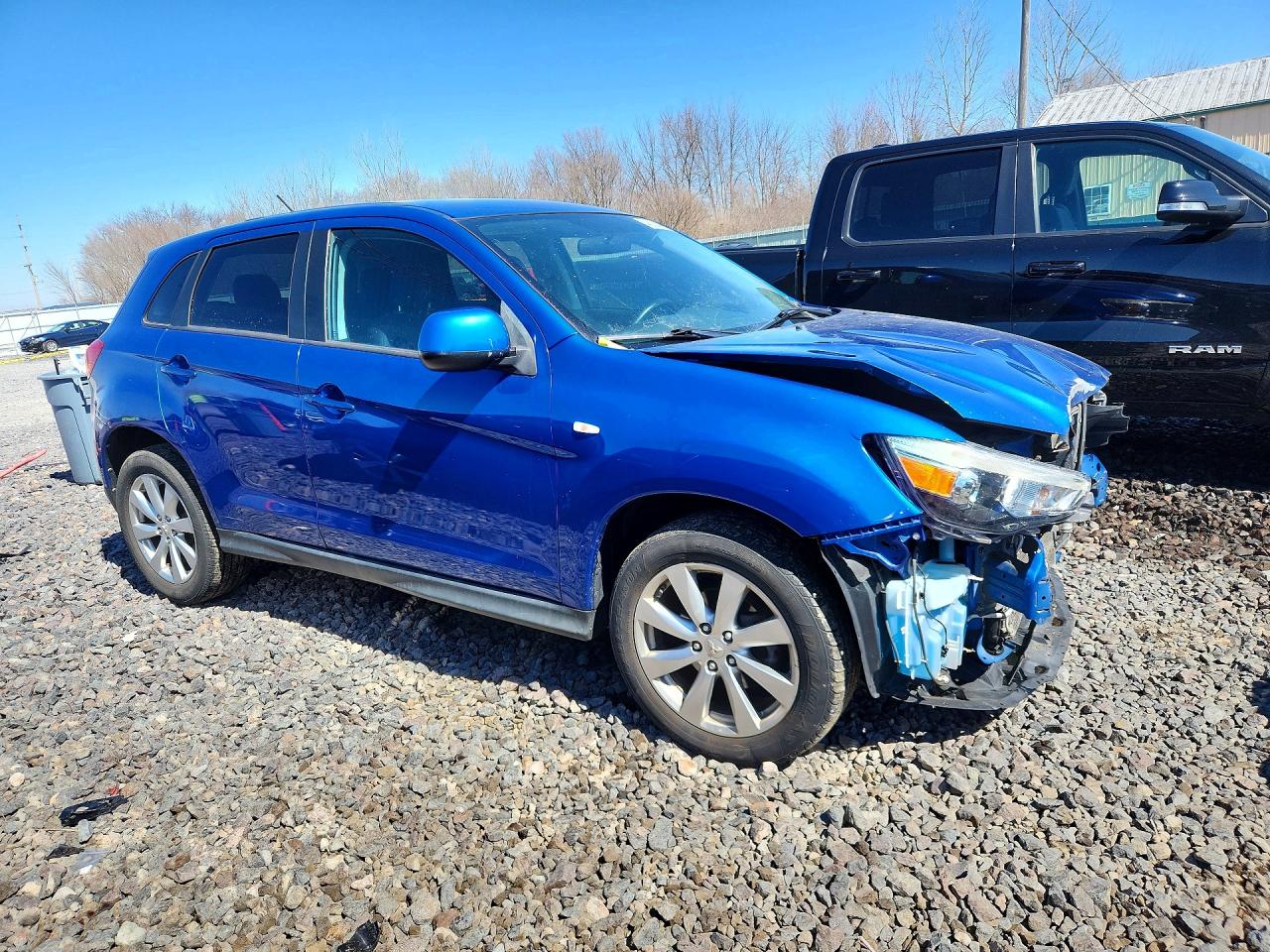 2015 Mitsubishi Outlander Sport Es Синий vin: 4A4AP3AU6FE050313