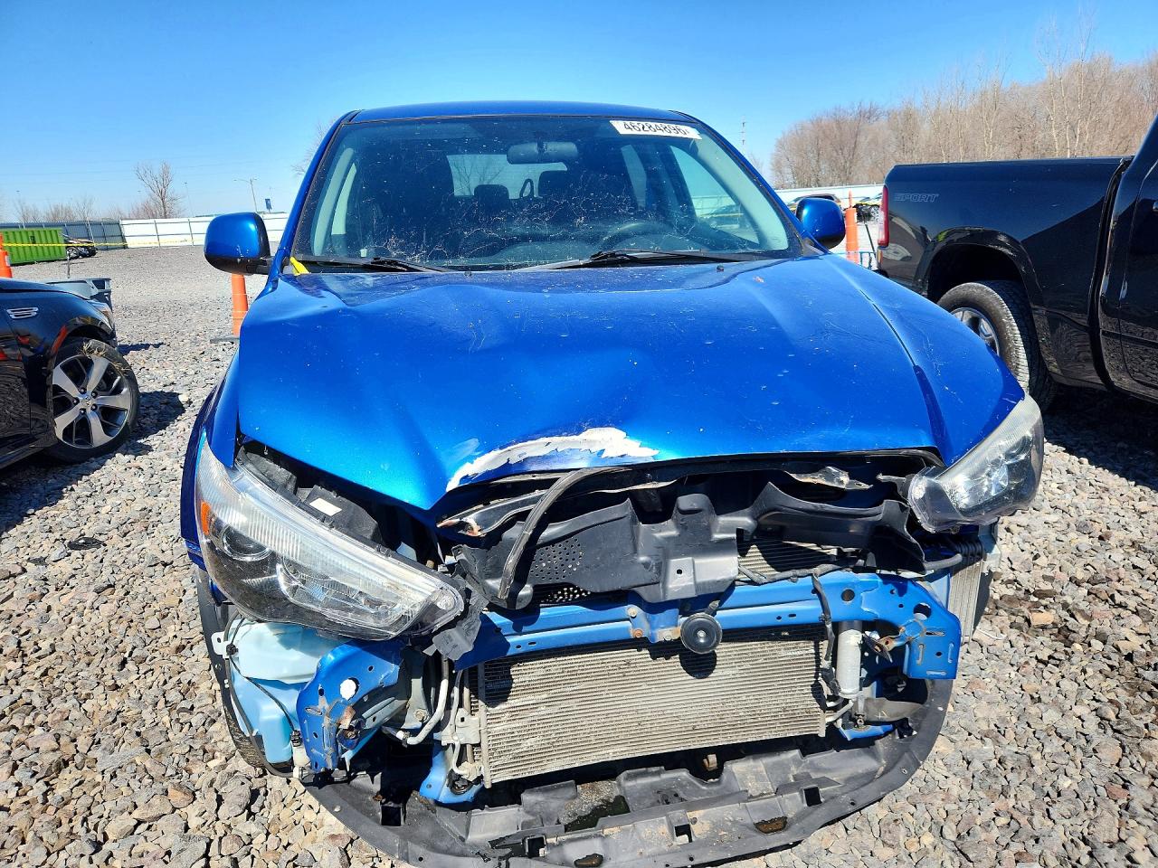 2015 Mitsubishi Outlander Sport Es Синий vin: 4A4AP3AU6FE050313