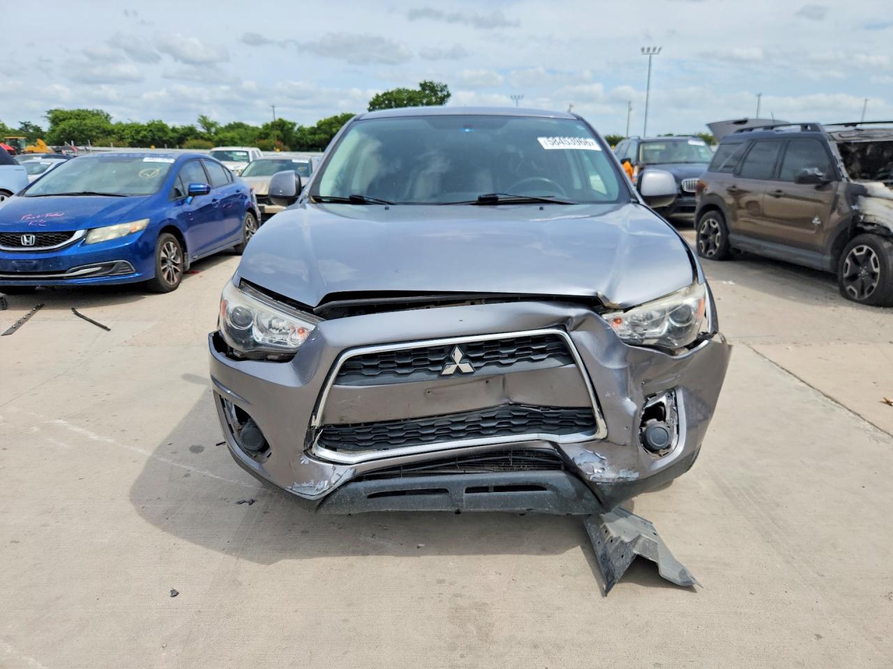 2013 Mitsubishi Outlander Sport Es Gray vin: 4A4AP3AU7DE024770
